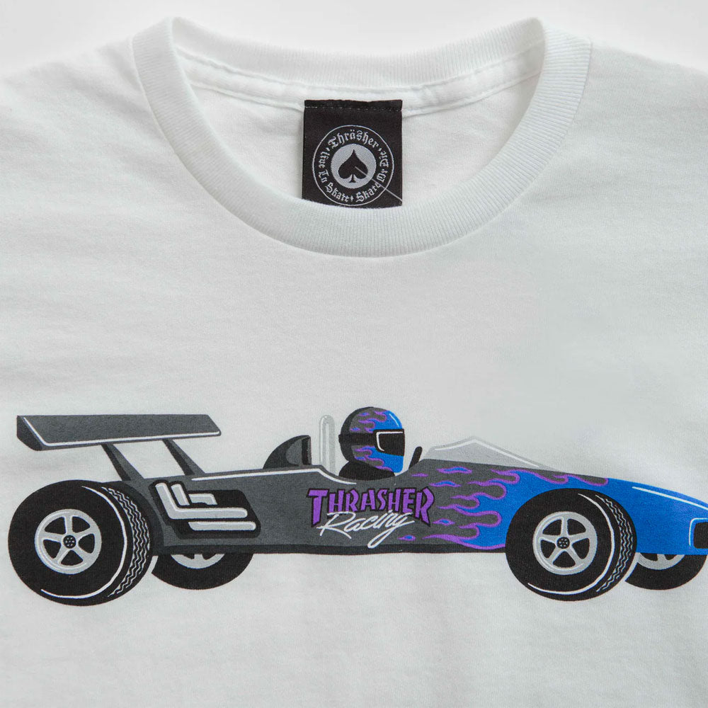 Thrasher - Racecar Tee - White
