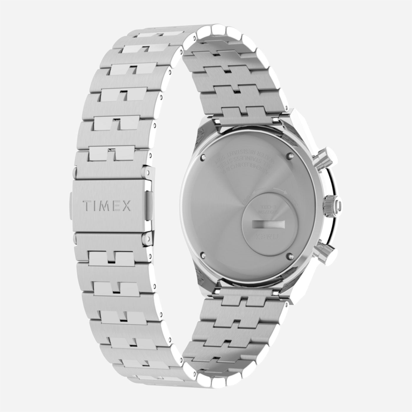 Timex - Q Timex Chronograph 40mm Stainless Steel Bracelet Watch - Stainless Steel / Stainless Steel