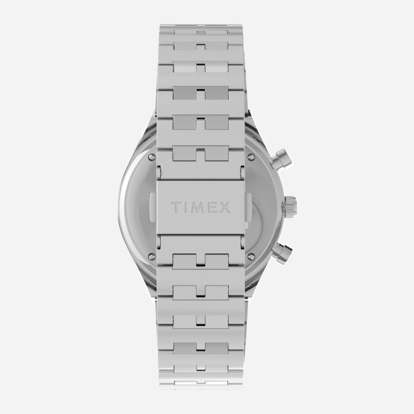 Timex - Q Timex Chronograph 40mm Stainless Steel Bracelet Watch - Stainless Steel / Stainless Steel