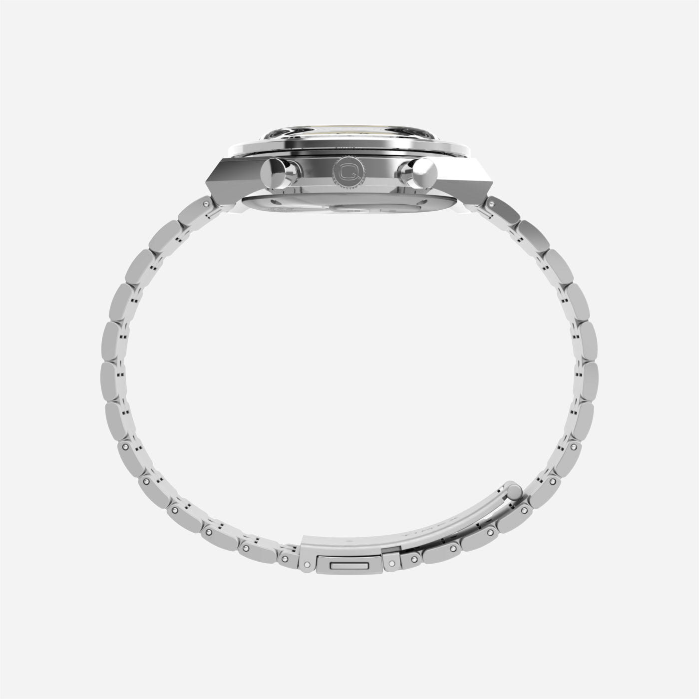 Timex - Q Timex Chronograph 40mm Stainless Steel Bracelet Watch - Stainless Steel / Stainless Steel