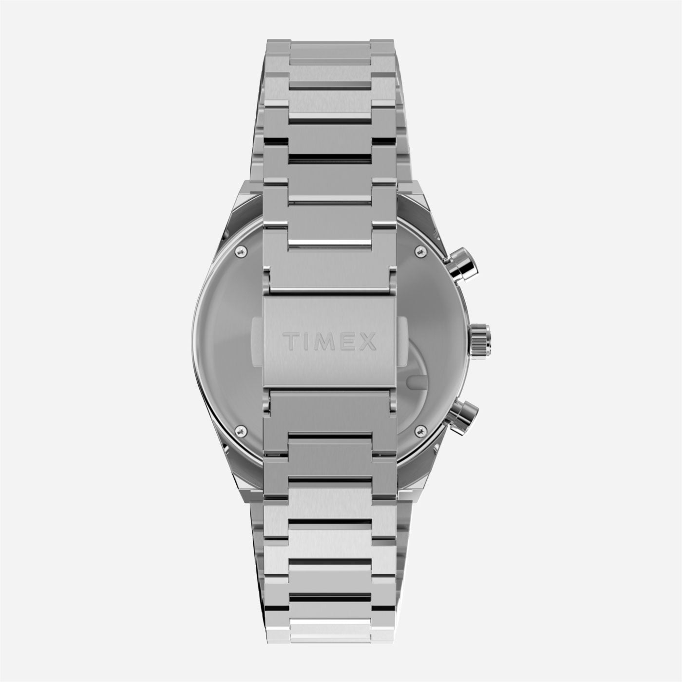 Timex - Q Timex® Falcon Eye Chronograph 40mm Stainless Steel Bracelet - Stainless Steel / Stainless Steel
