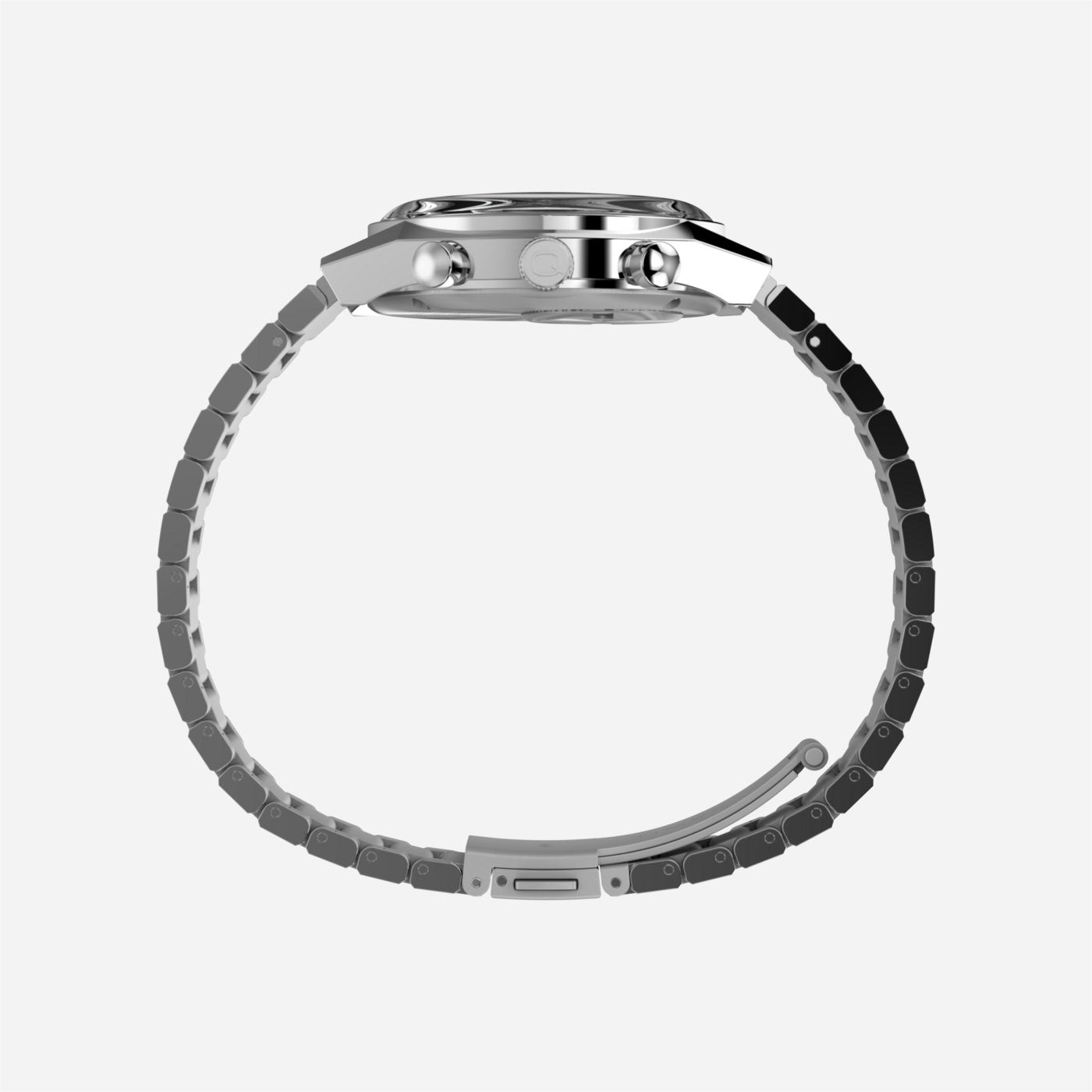 Timex - Q Timex® Falcon Eye Chronograph 40mm Stainless Steel Bracelet - Stainless Steel / Stainless Steel