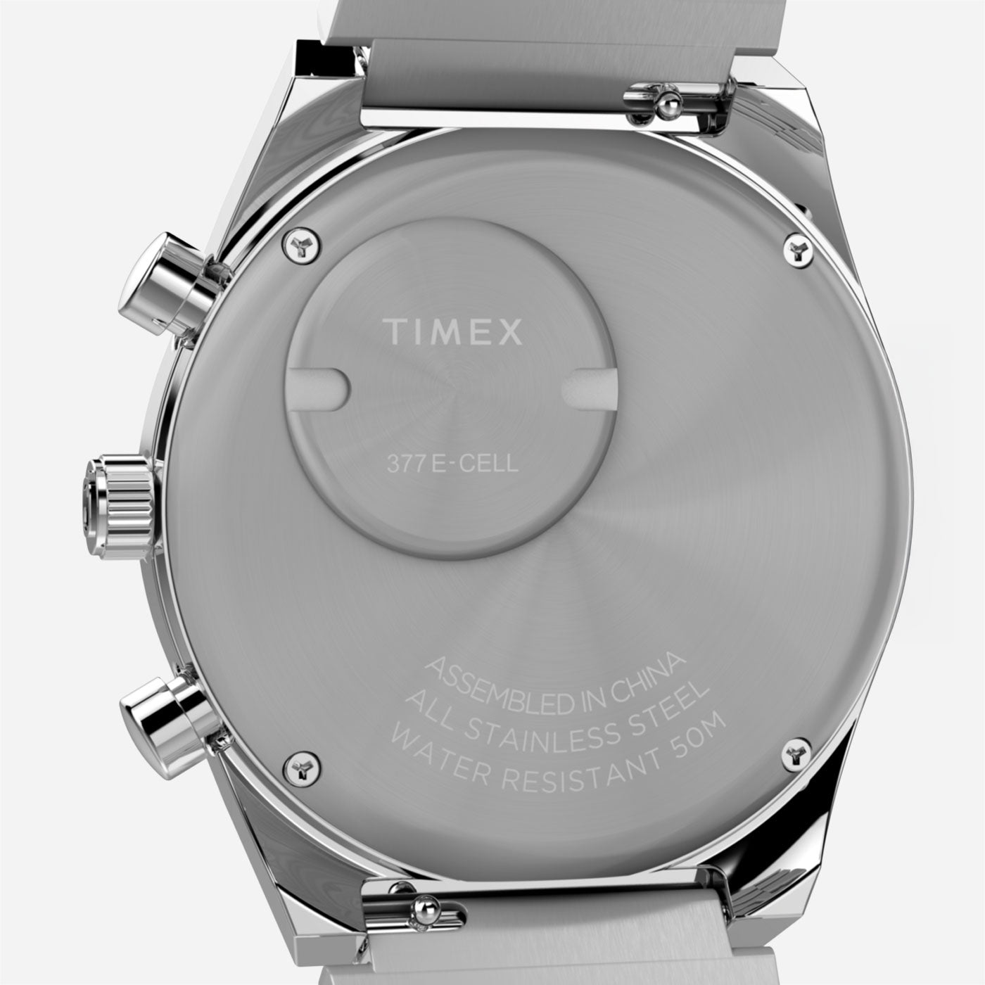 Timex - Q Timex® Falcon Eye Chronograph 40mm Stainless Steel Bracelet - Stainless Steel / Stainless Steel