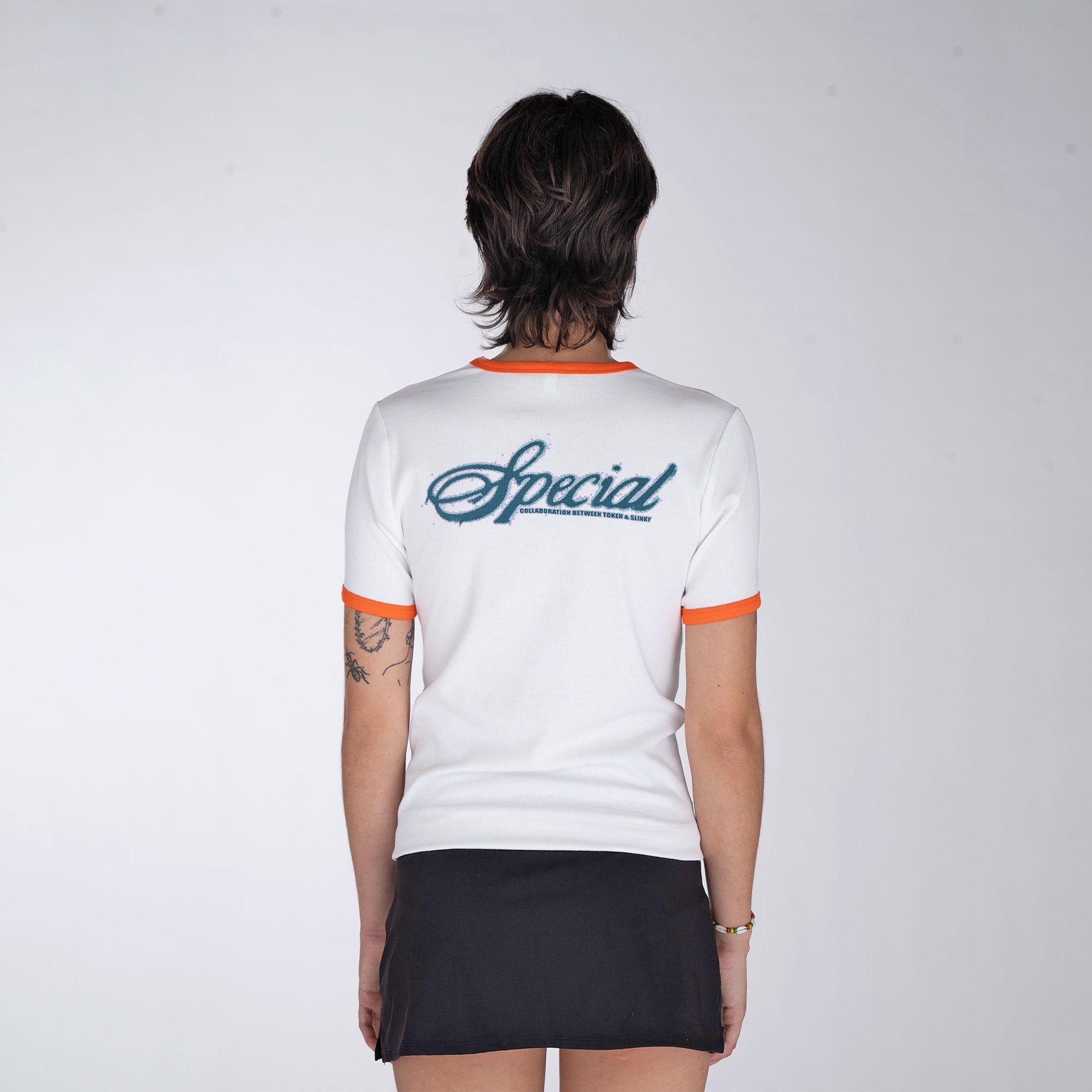 Token x Slinky - Cutie Ringer Unisex Tee - White