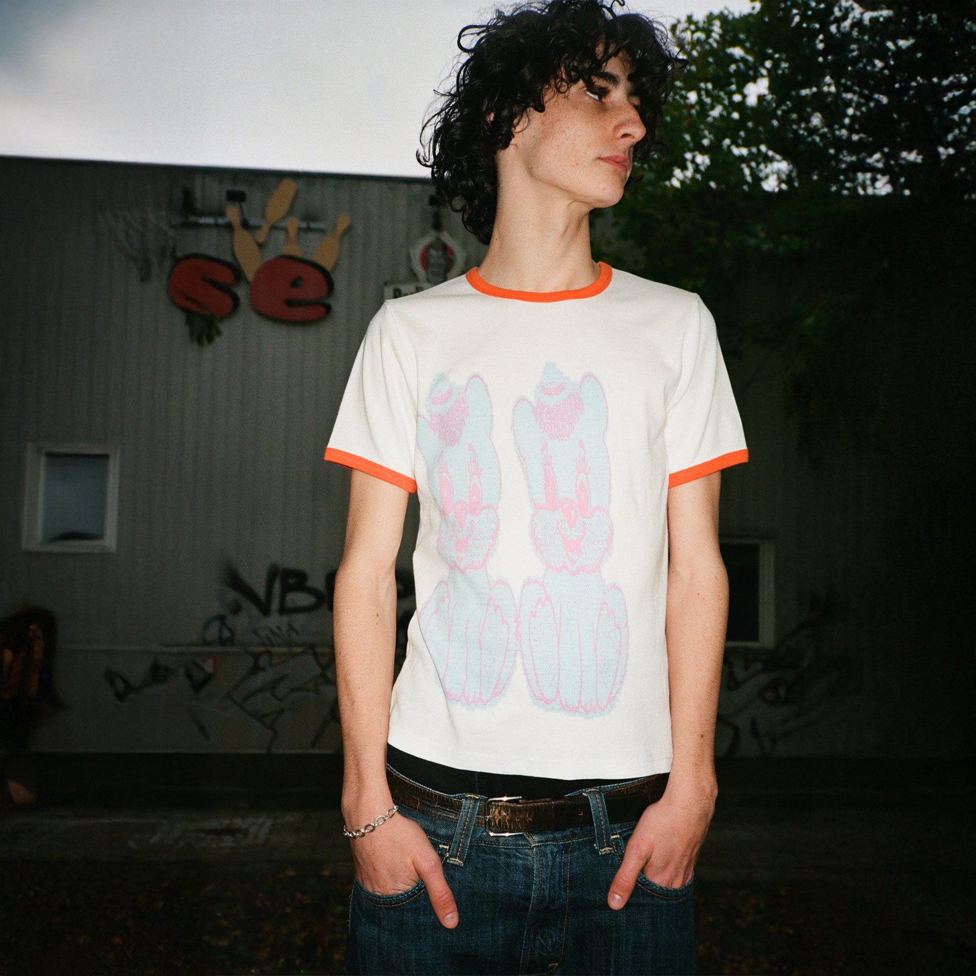 Token x Slinky - Cutie Ringer Unisex Tee - White