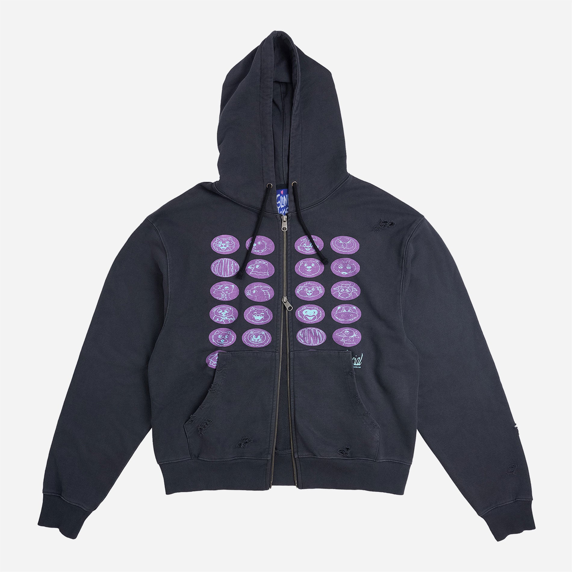 【希少】slinky 2020 zip hoddie Token Slinky How I feel Zip Hood - Graphite
