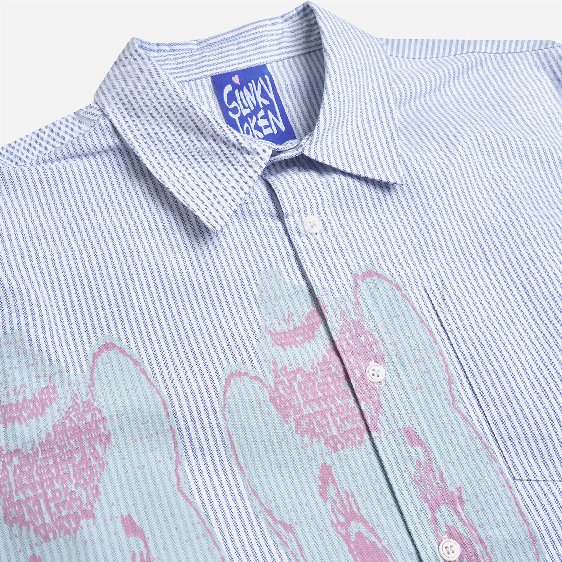 Token x Slinky - Puppy World Shirt - Blue / White Striped
