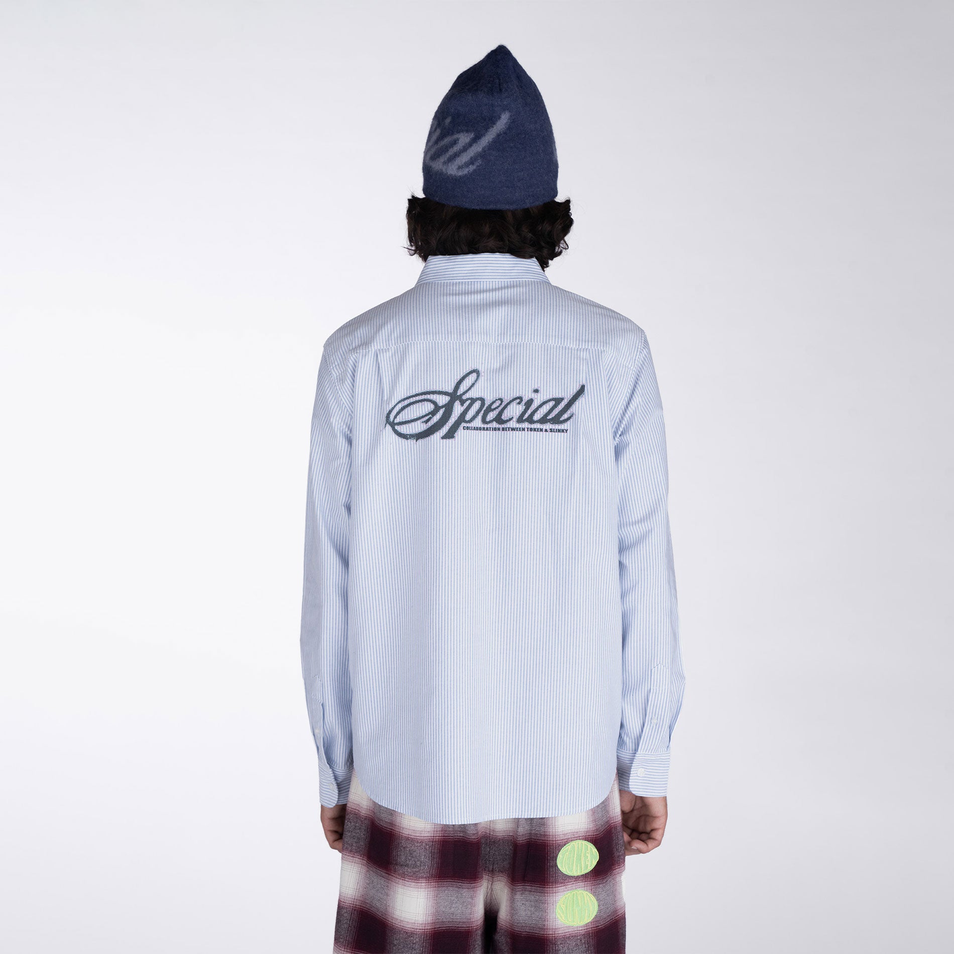 Token x Slinky - Puppy World Shirt - Blue / White Striped