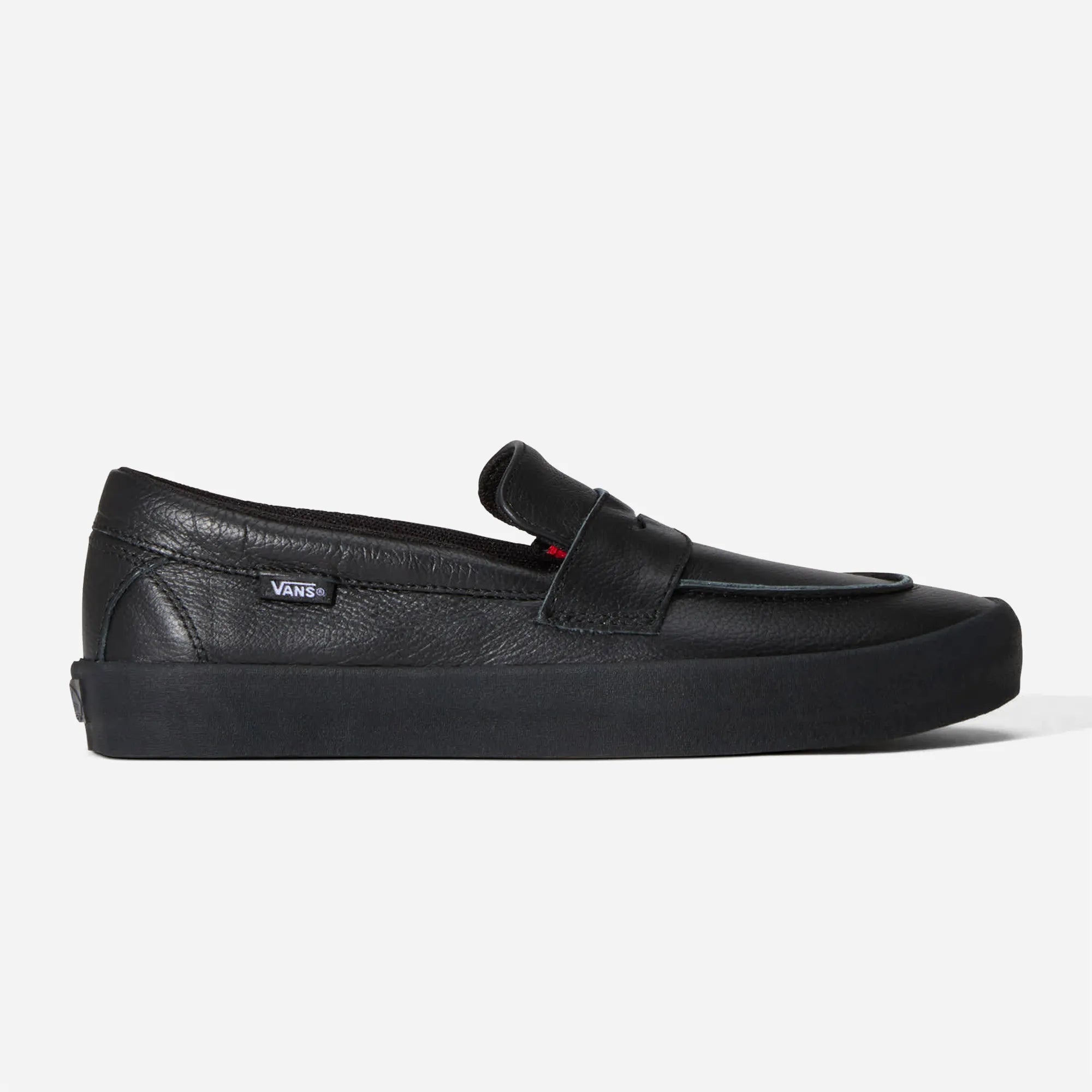 vans leather dress shoes Vans Skate Loafer Black