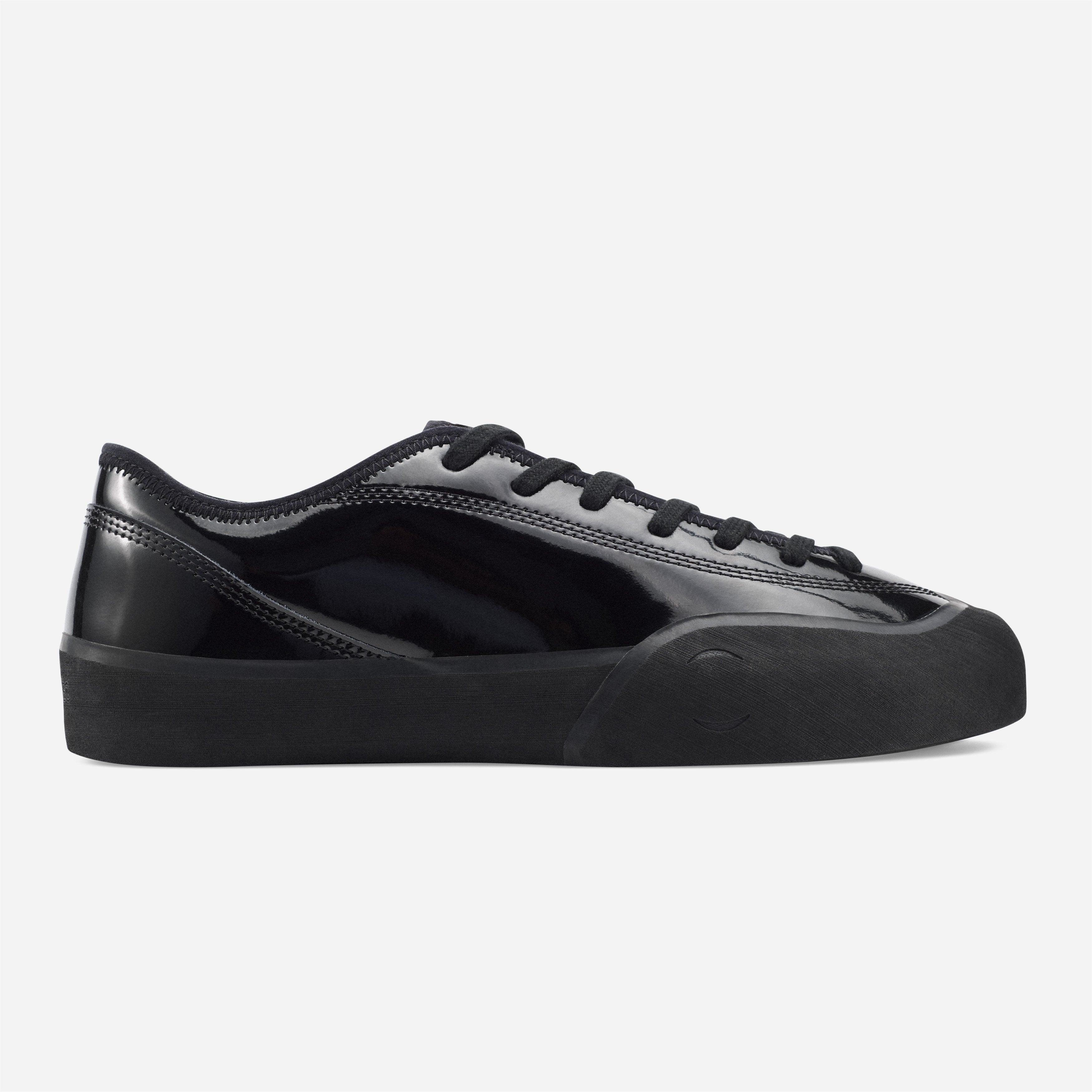 Village PM - 1.30 PM PU Coated Leather - Gloss Black / Natural Black
