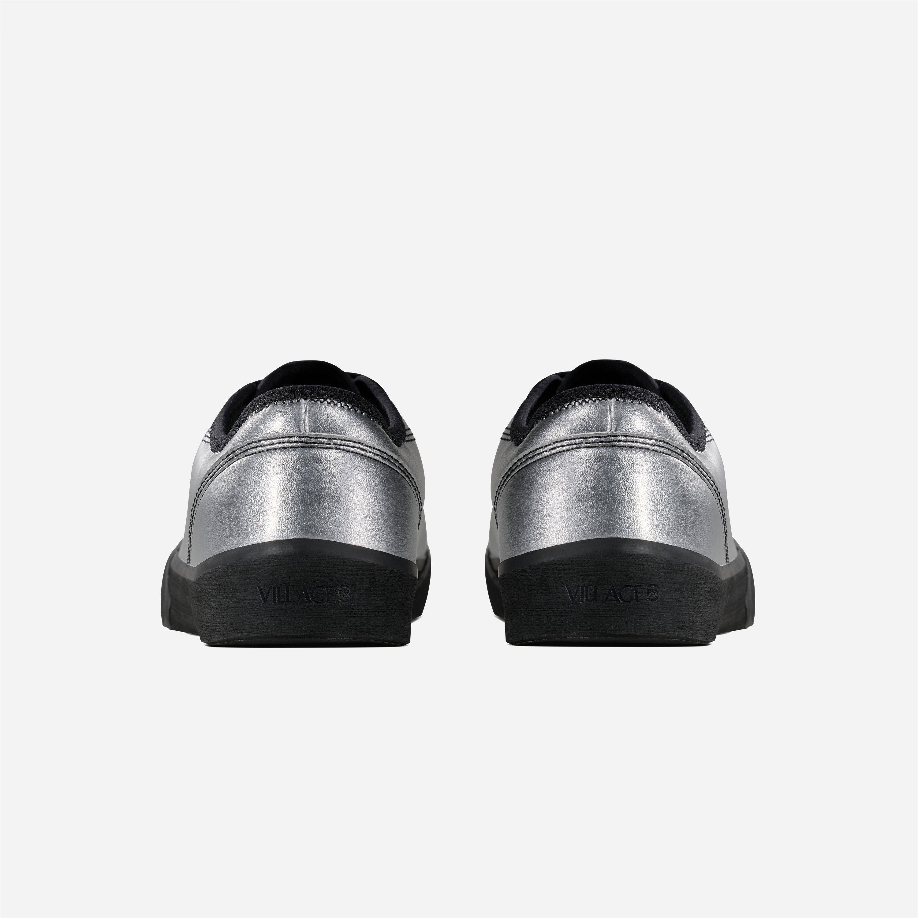 Village PM - 1.30 PM Synth. Leather - Silver / Natural Black