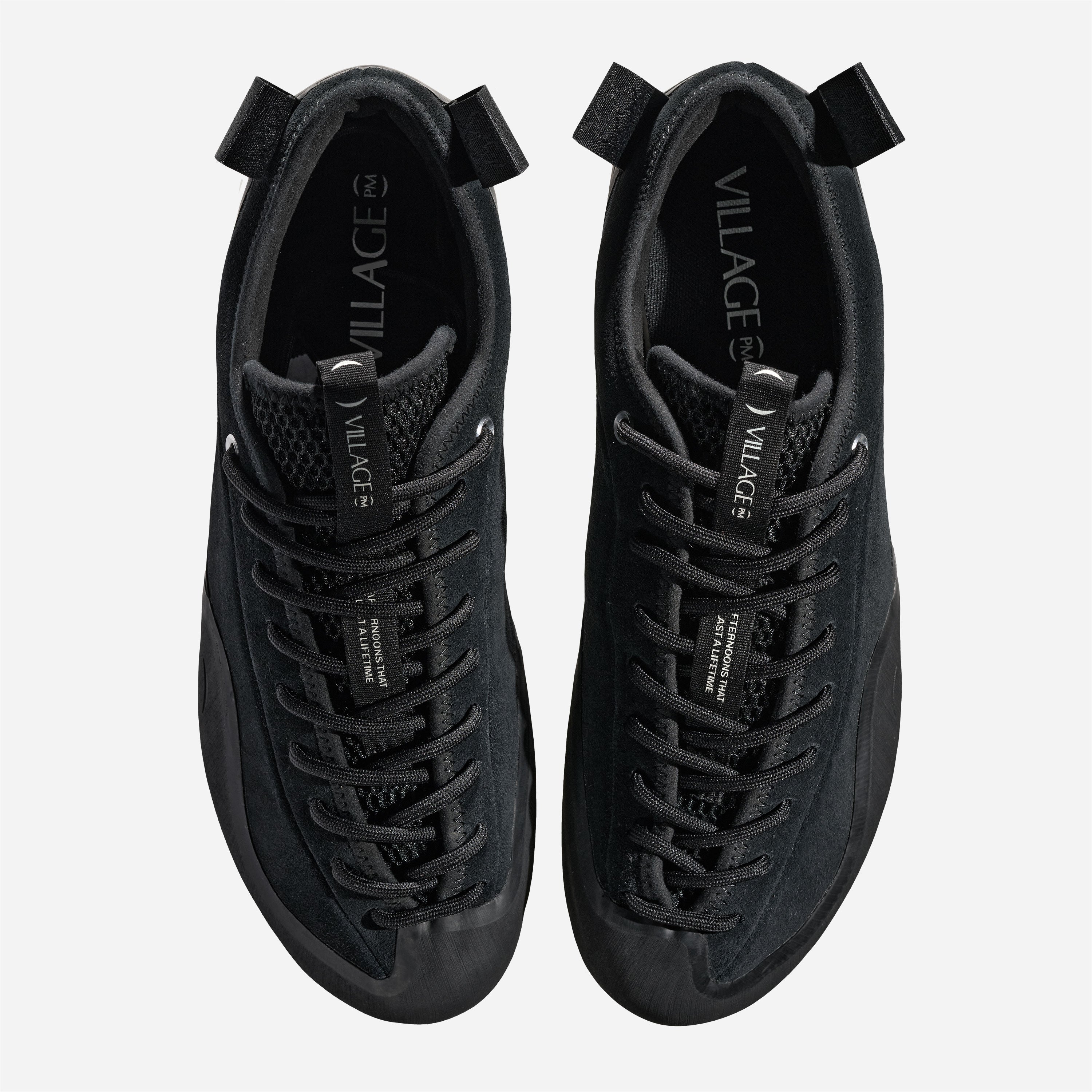 Village PM - 1 PM Leather Suede - Black / Natural Black