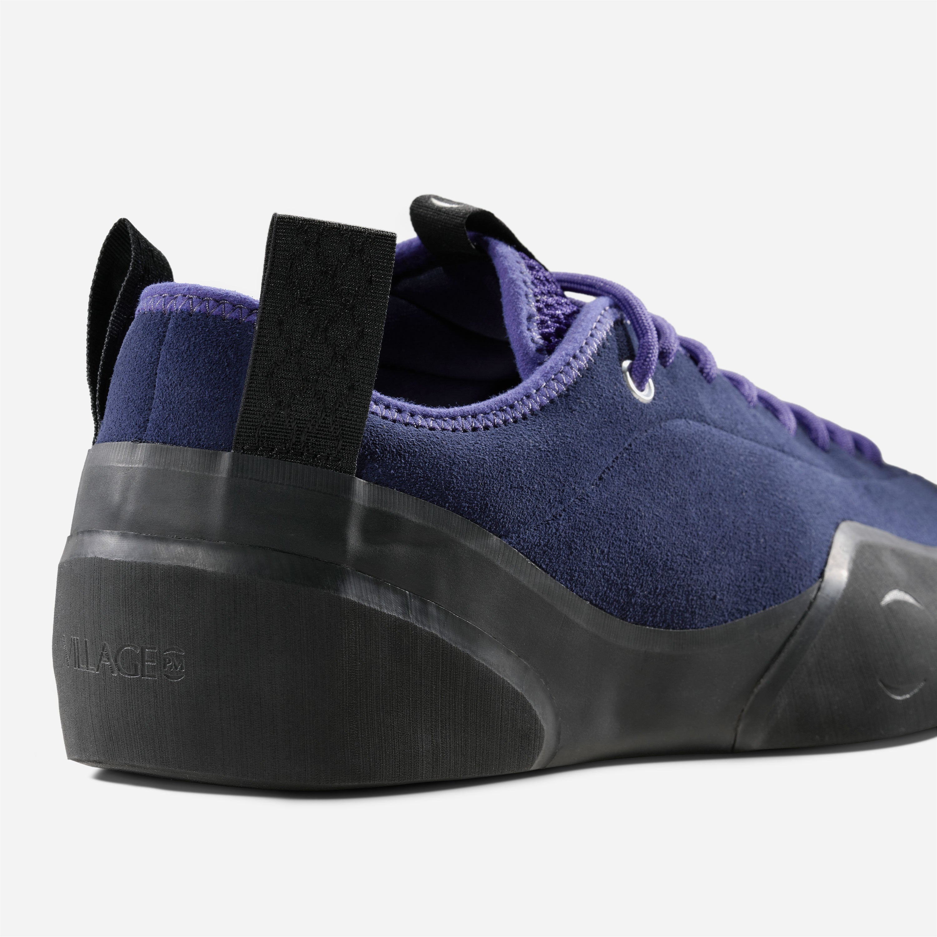 Village PM - 1 PM Leather Suede - Navy Purple / Natural Black