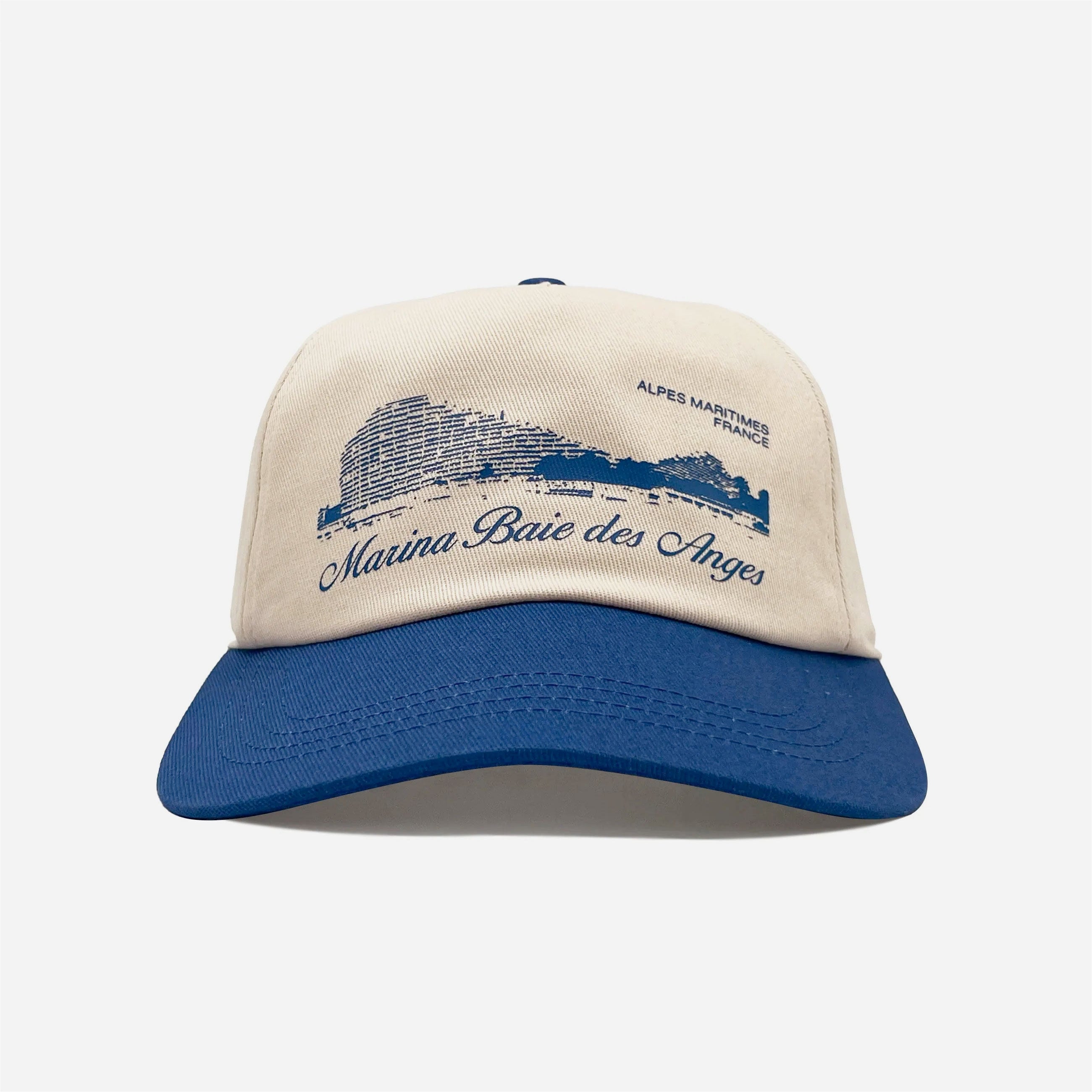 Visit Caps - Marina Baie des Anges - Cream / Blue