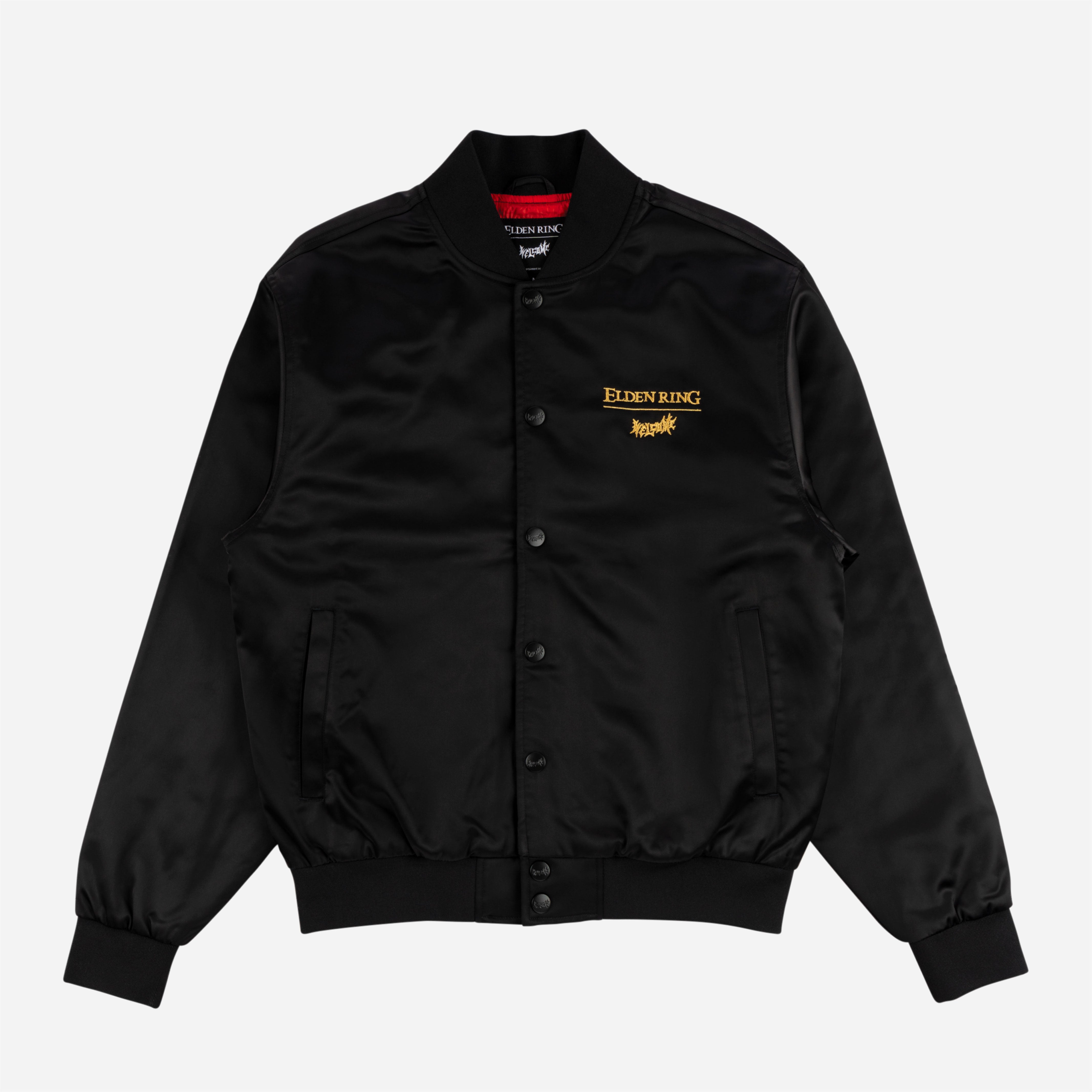 Welcome x Elden Ring - Malenia Embroidered Satin Souvenir Jacket - Black