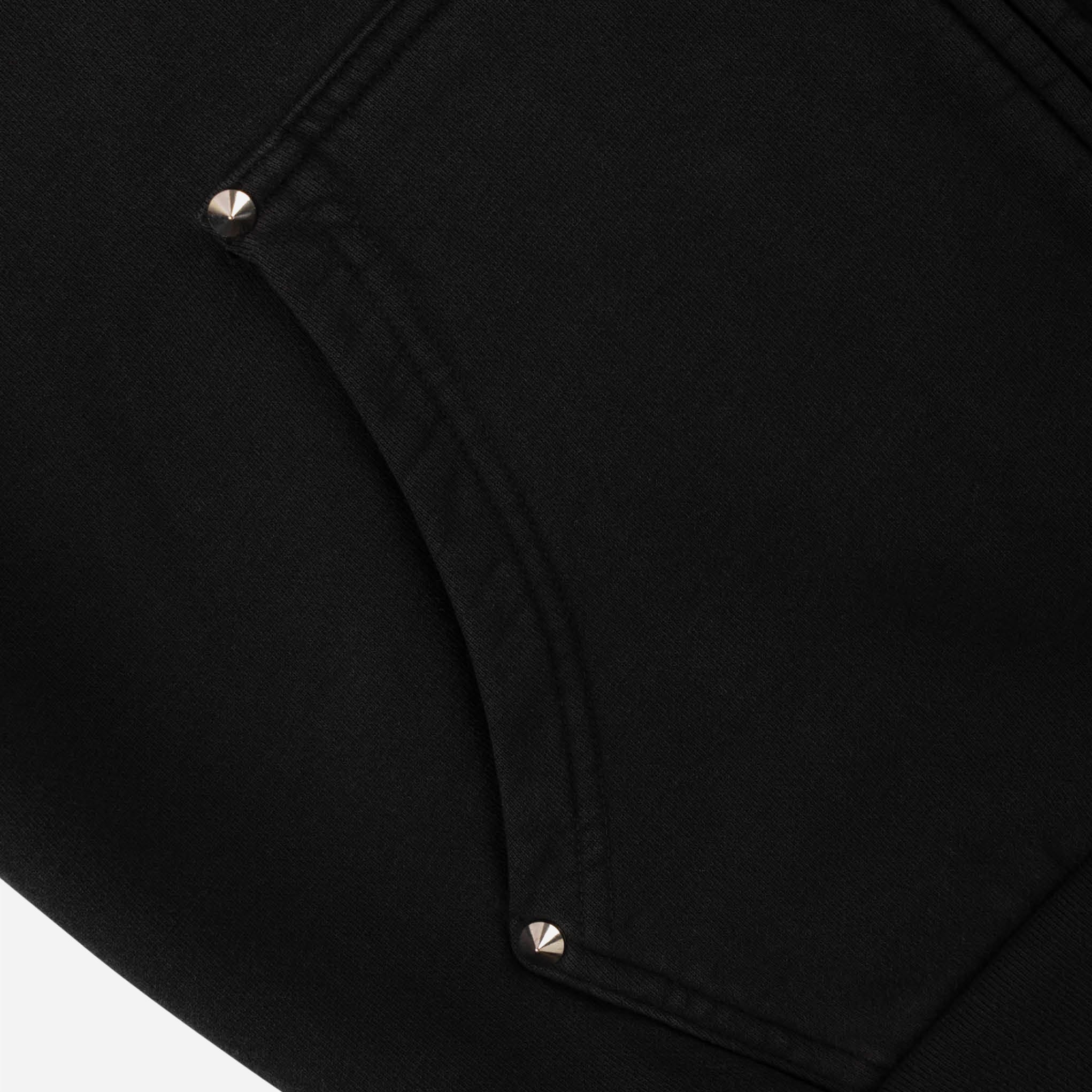 Welcome - Grapple Cropped Zip Hoodie - Black