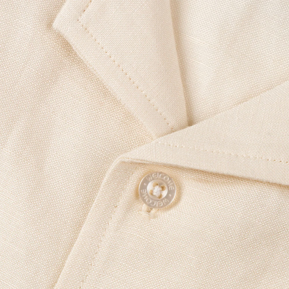 Welcome skateboards - Hellion Embroidered Linen Shirt -Bone