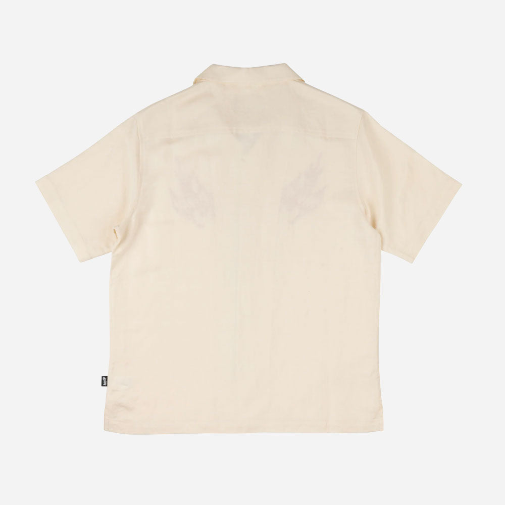 Welcome skateboards - Hellion Embroidered Linen Shirt -Bone