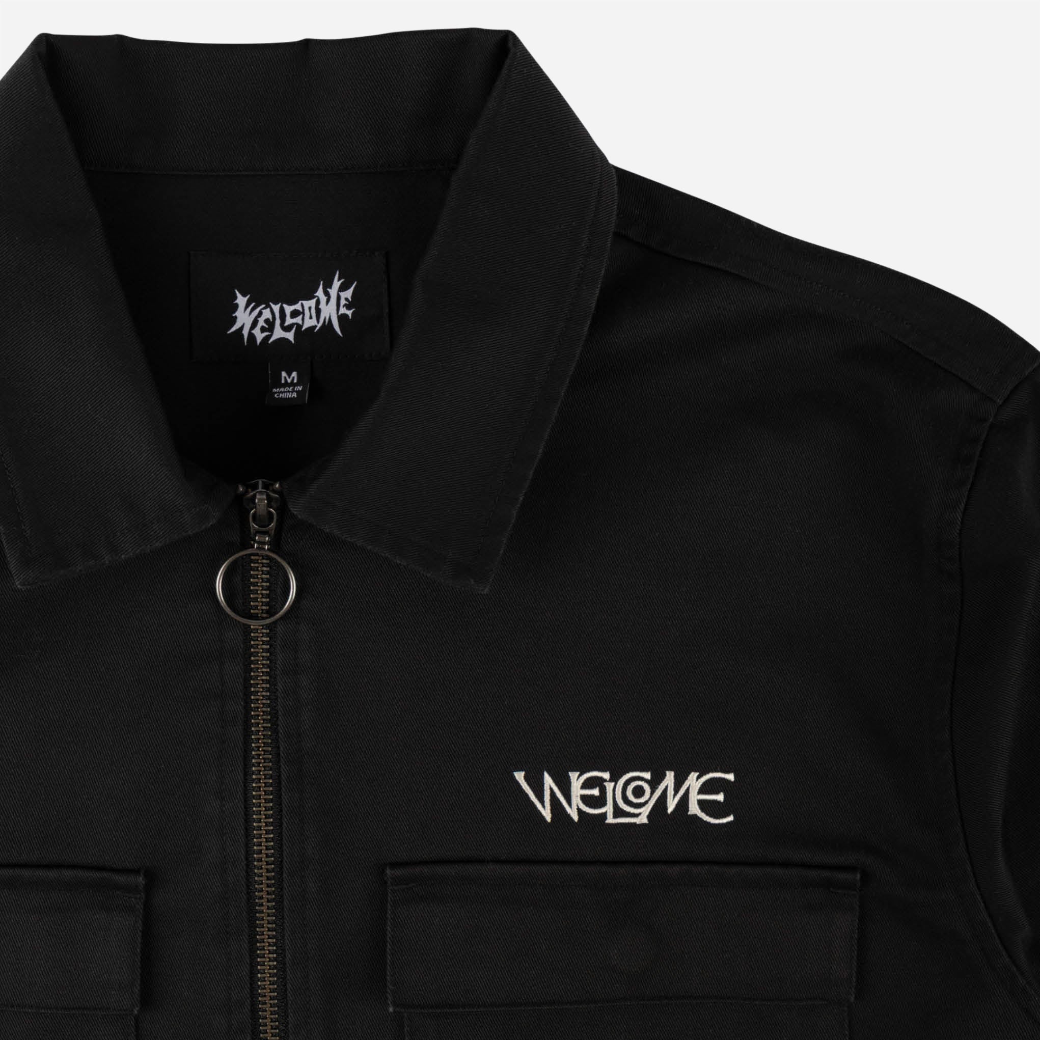 Welcome - Paladin L/S Twill Shirt With Patch - Black
