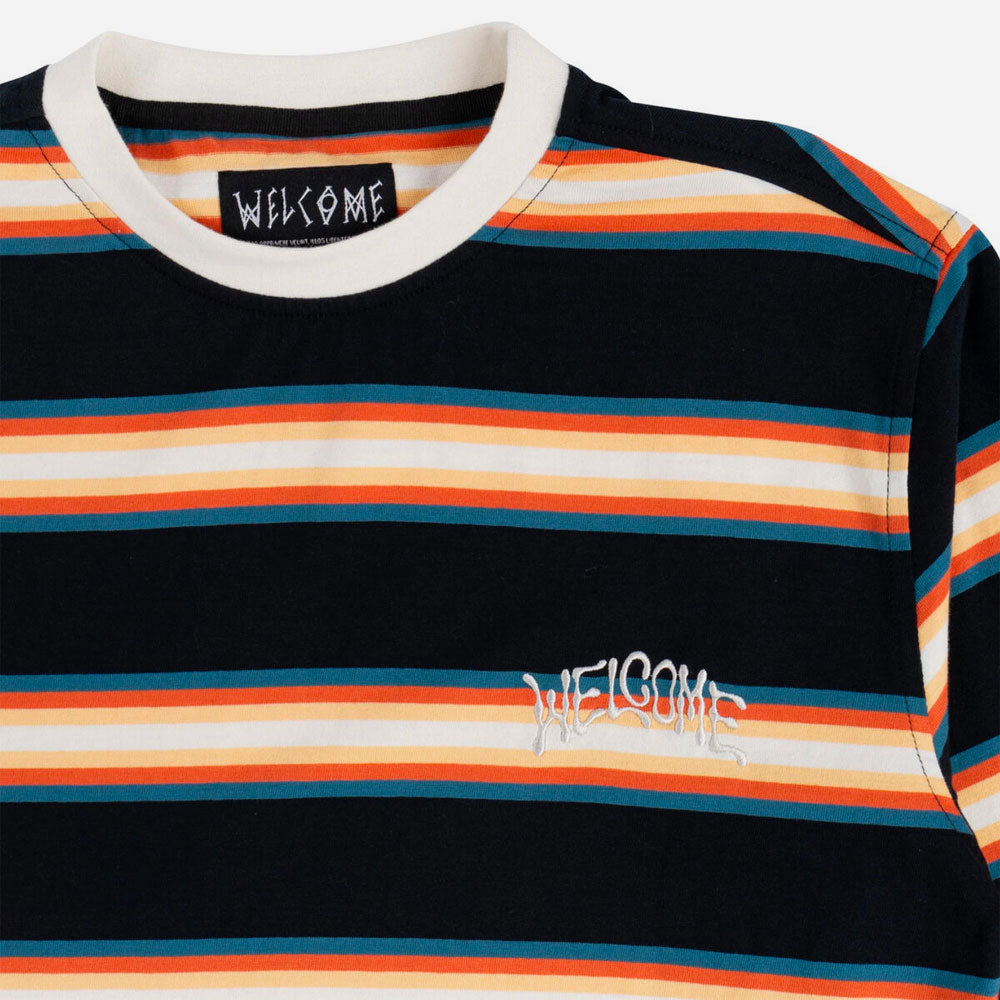 Welcome skateboards - Thelema Stripe Yarn -Dyed L/S Knit - Black