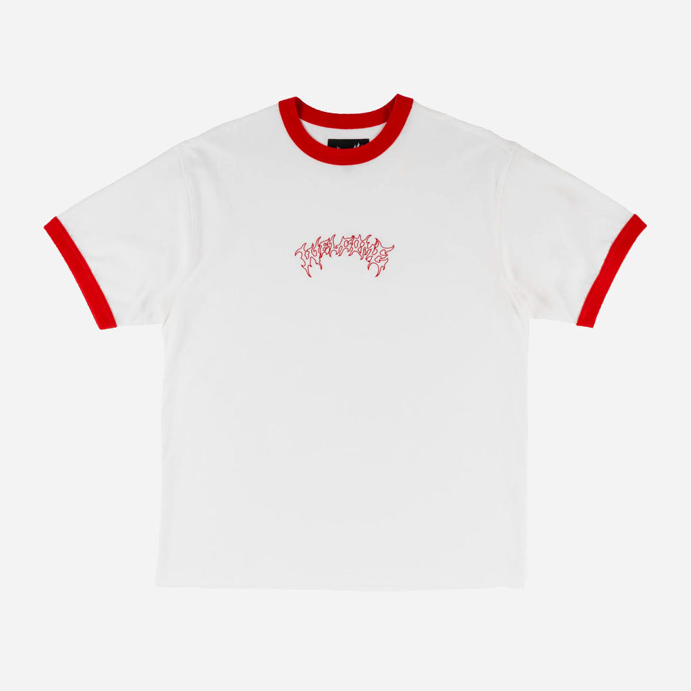Welcome skateboards - Barb ss Ringer Tee - White Red