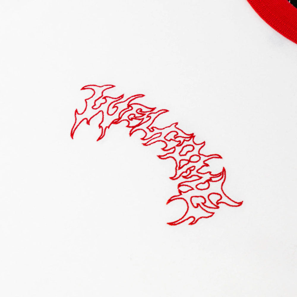 Welcome skateboards - Barb ss Ringer Tee - White Red
