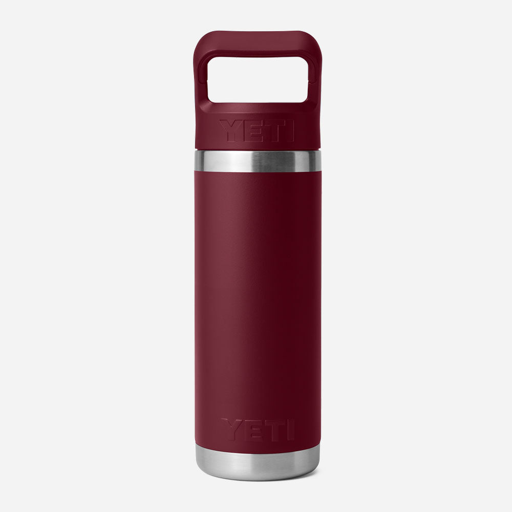 YETI - BOUTEILLE RAMBLER 18 oz (532 ml) AVEC COUVERCLE A PAILLE - Wild Wine Red