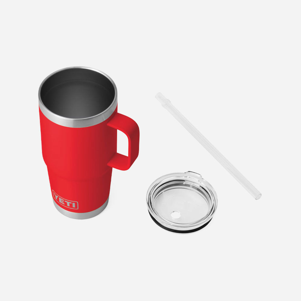 YETI - MUG RAMBLER 25 oz (710 ml) AVEC COUVERCLE A PAILLE - Rescue Red