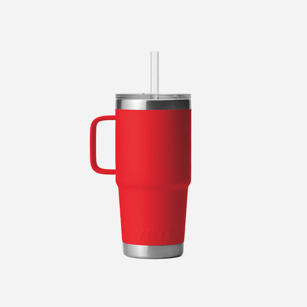 Yeti - Mug Rambler 25 Oz (710 ml) with straw lid - Rescue Red
