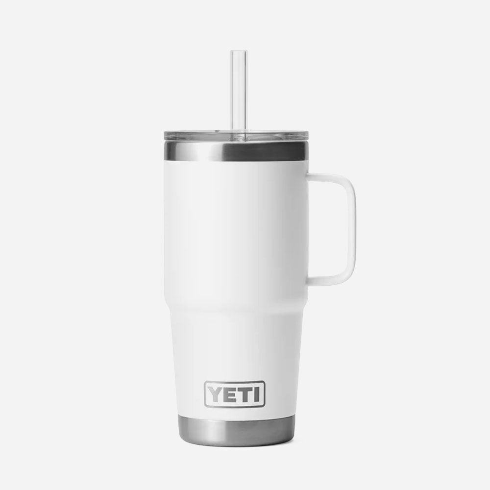 YETI - MUG RAMBLER 25 oz (710 ml) AVEC COUVERCLE A PAILLE - White