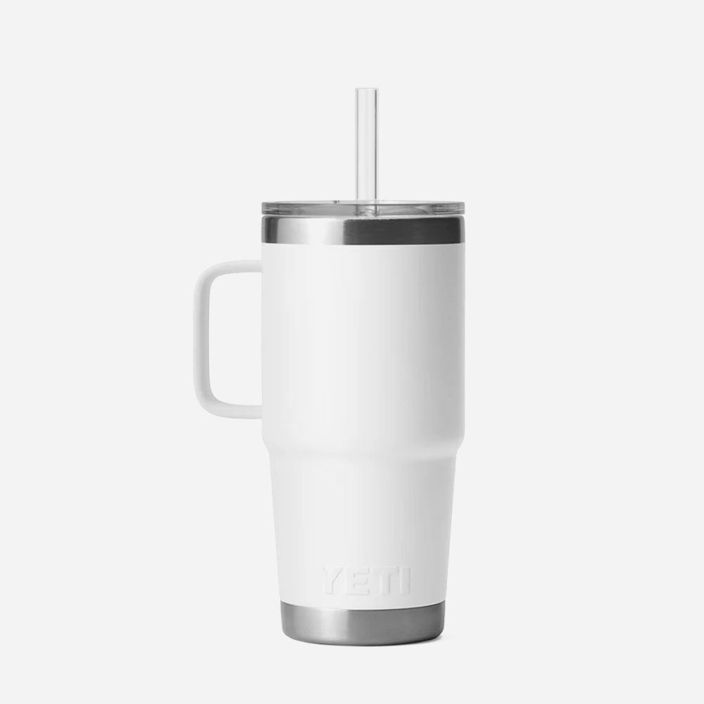 YETI - MUG RAMBLER 25 oz (710 ml) AVEC COUVERCLE A PAILLE - White