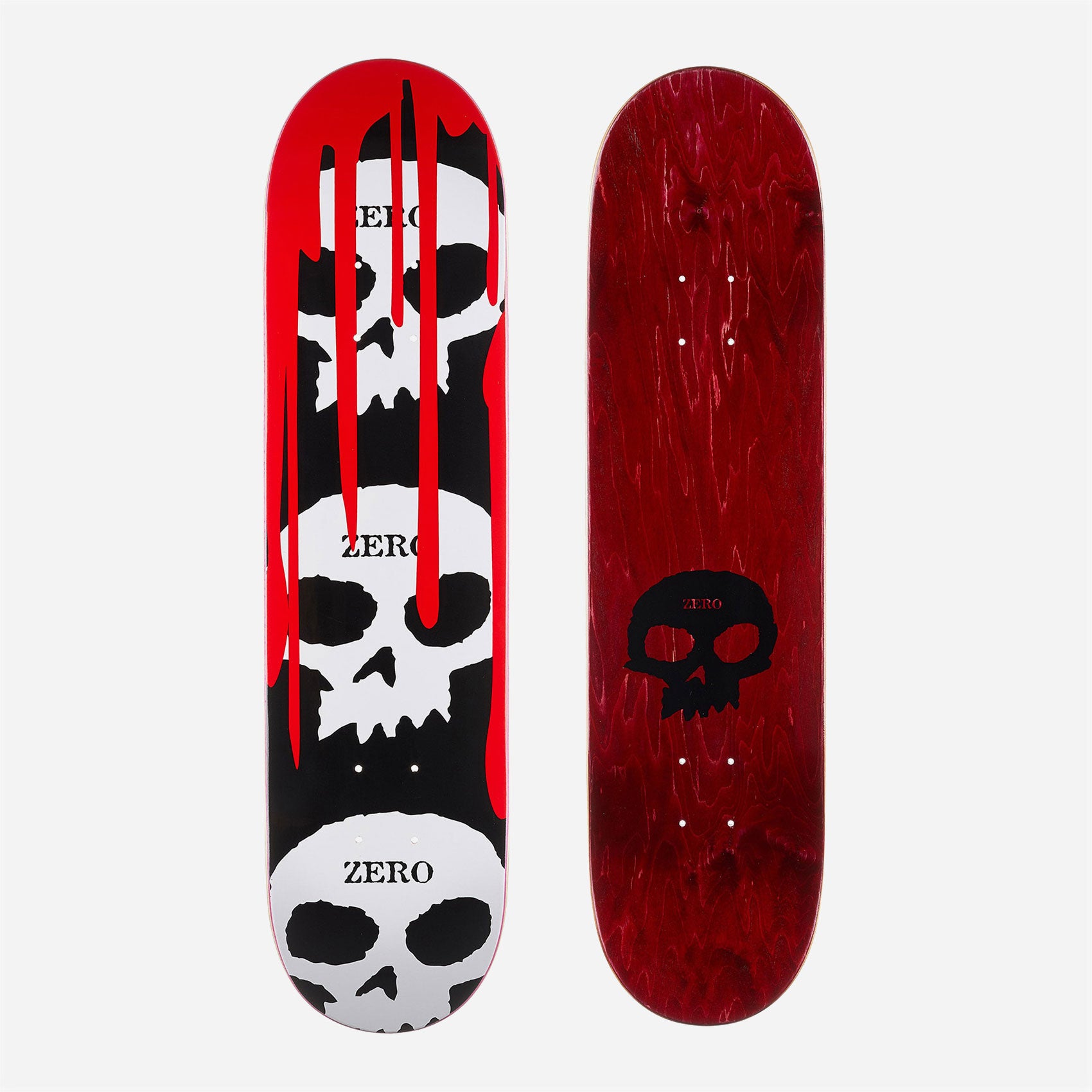 Zero - Deck 3 Skull Blood Deck - Black / White / Red
