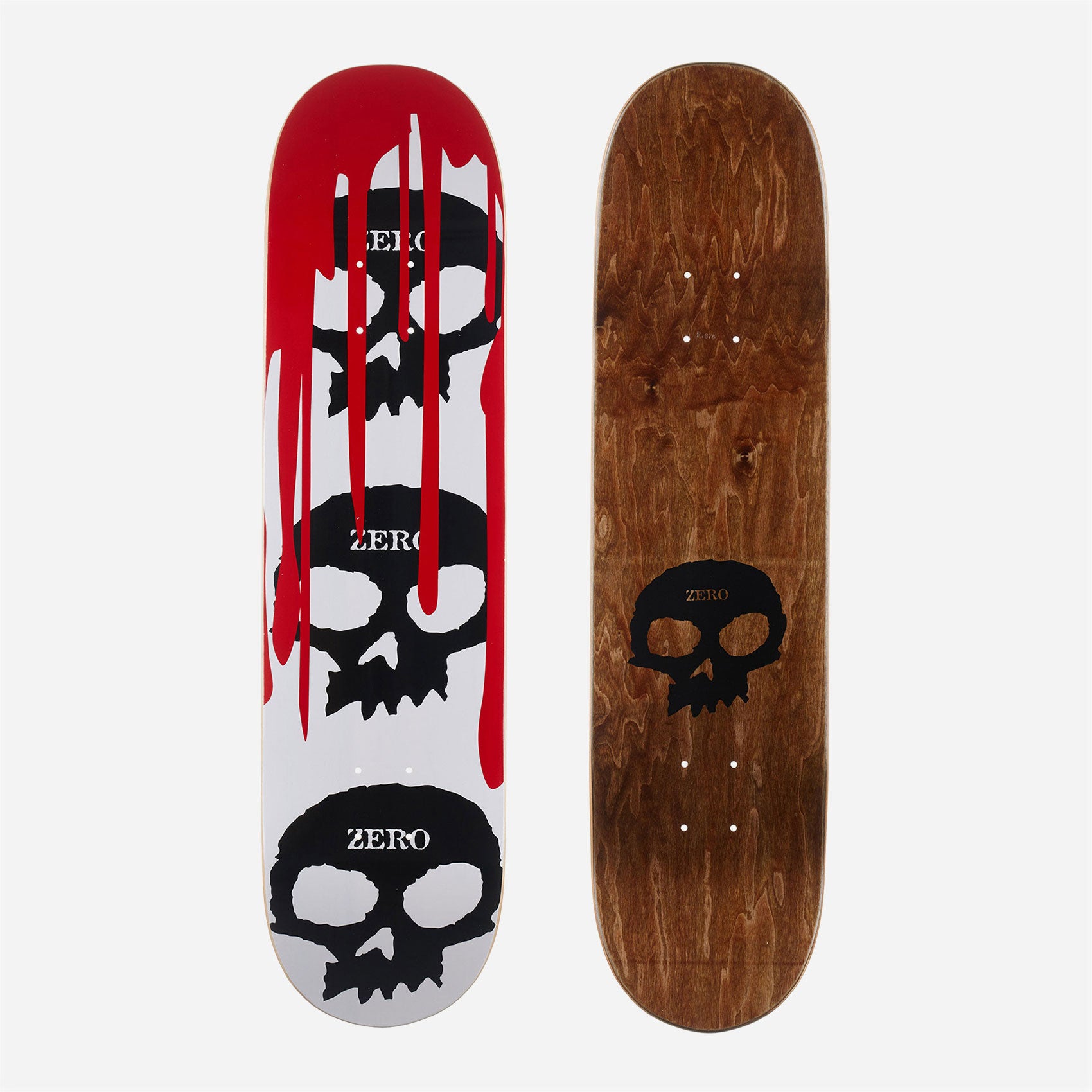 Zero - Deck 3 Skull Blood Deck - White / Black / Red