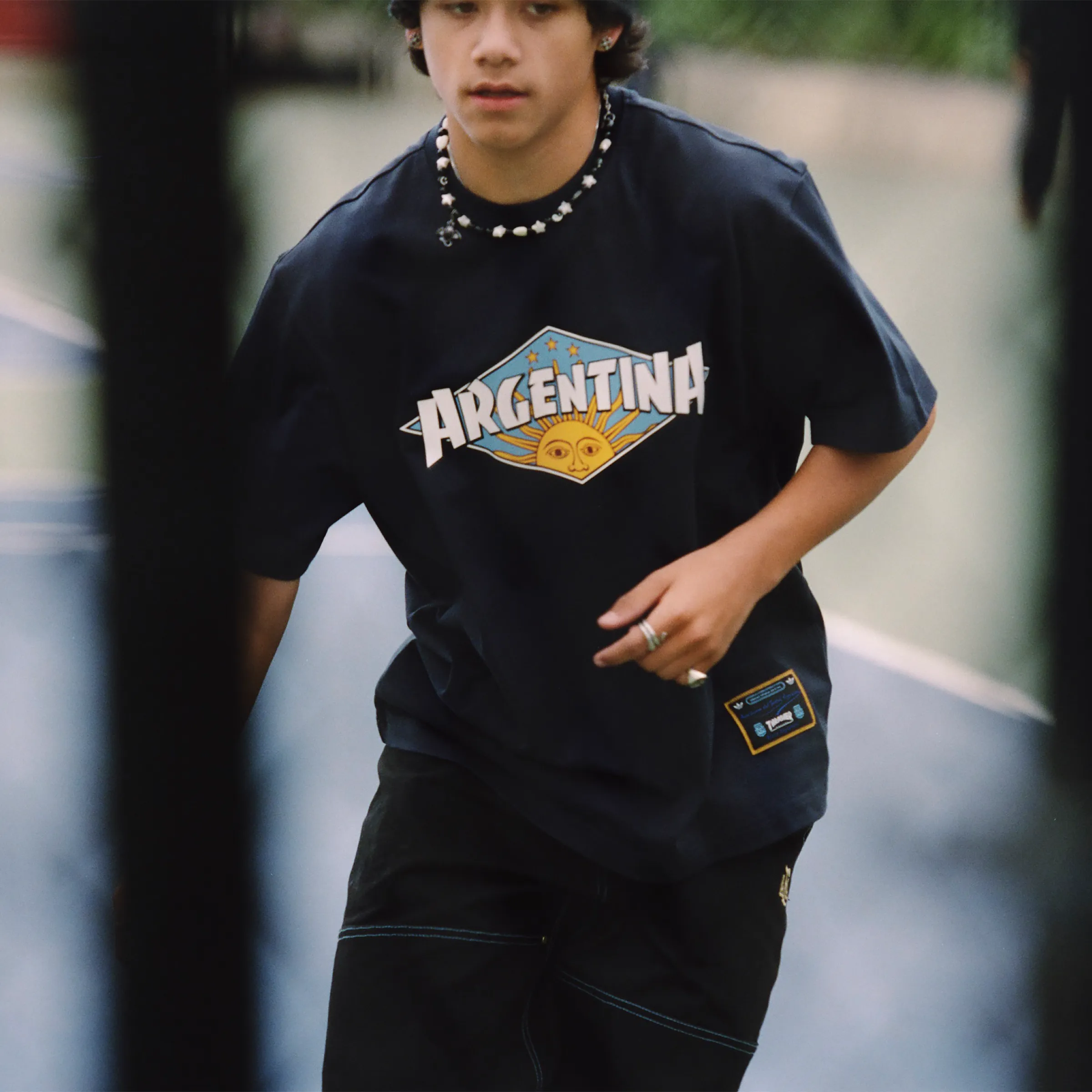 T-Shirt Adidas Skateboarding x Thrasher x AFA Navy