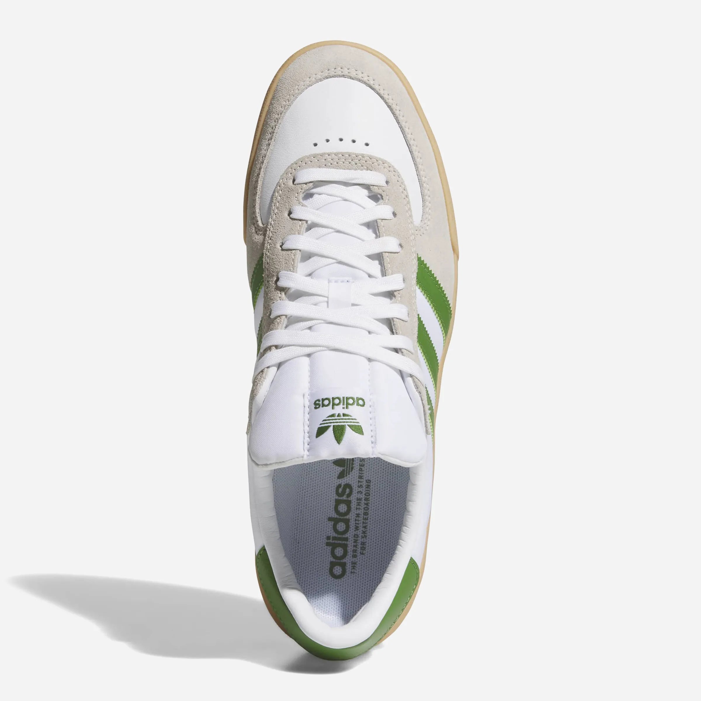 Adidas Skateboarding Glenburn White Green Gum Sole