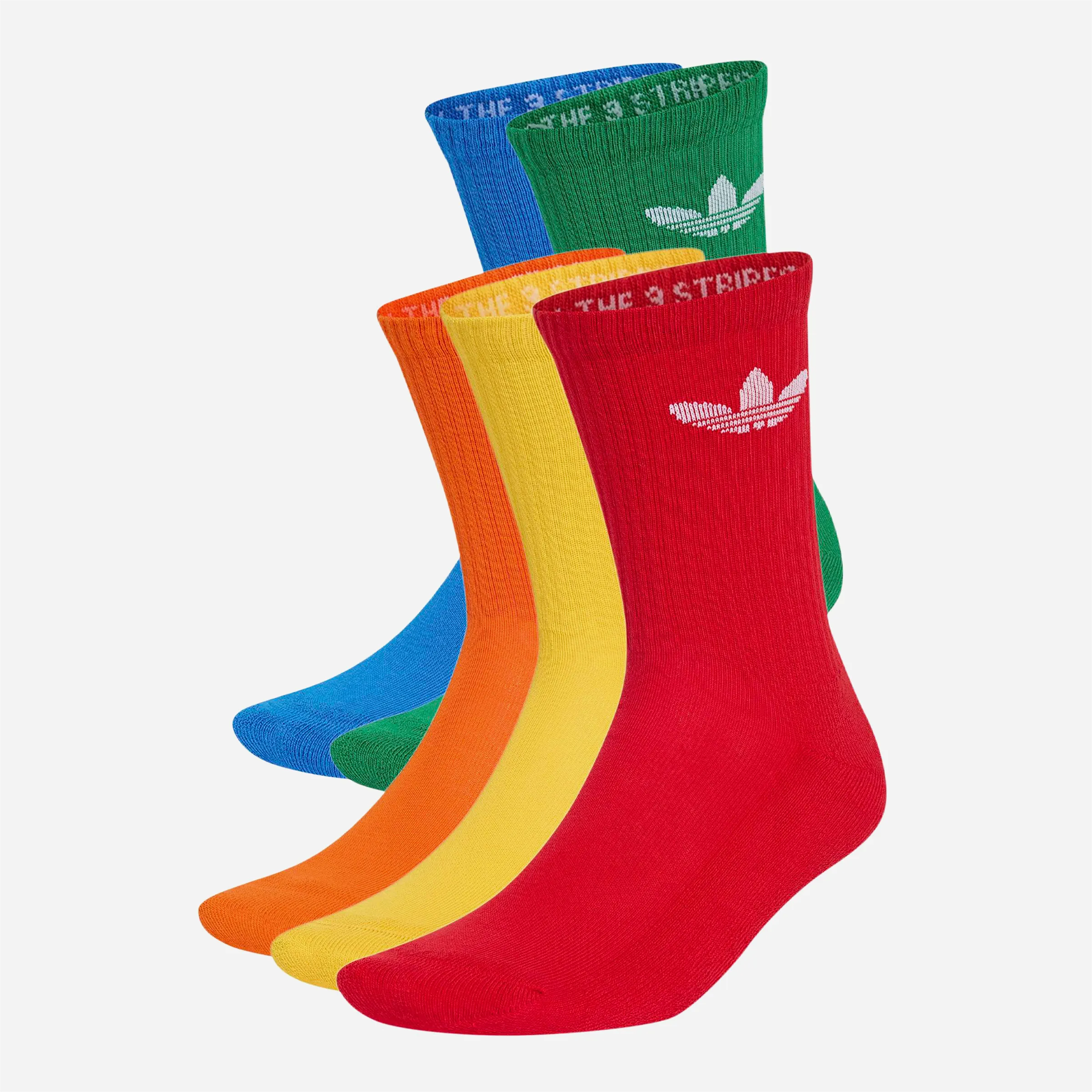 Adidas Originals Crew Socks 10 Pair Pack Primary Colors Mix