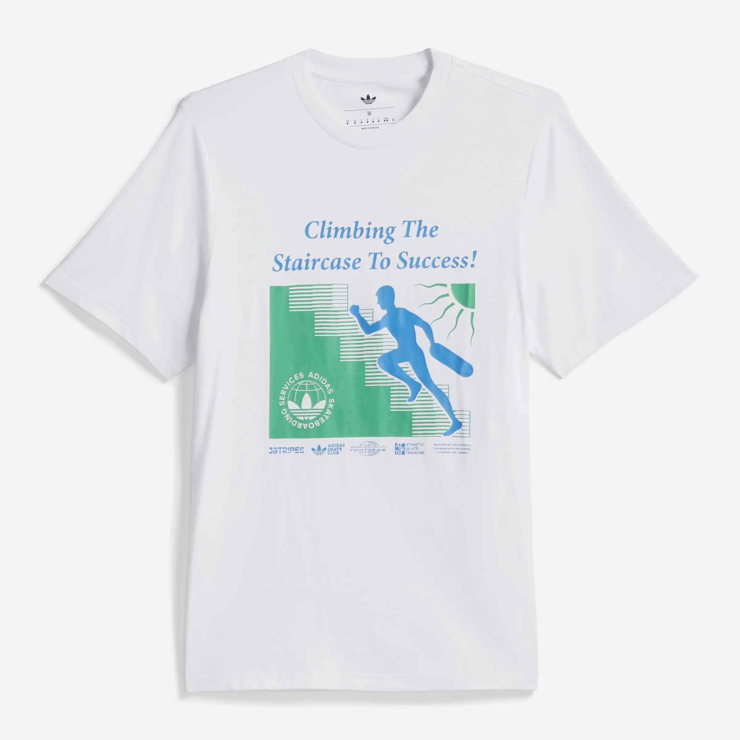T-shirt Adidas Skateboarding Stairs Corpo Solutions Blanc