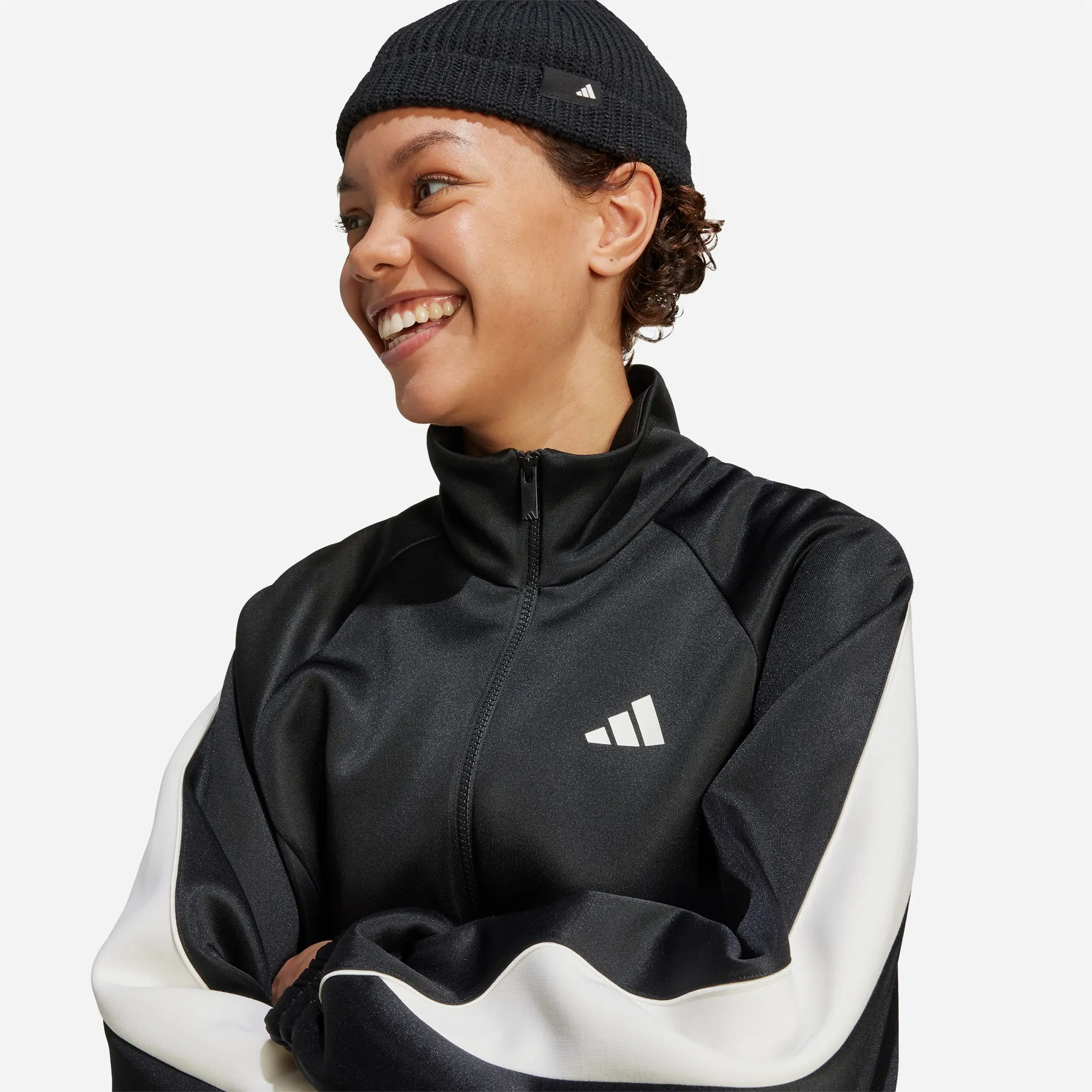 Veste Adidas Stadium Track Top Femme Noir Blanc Casse