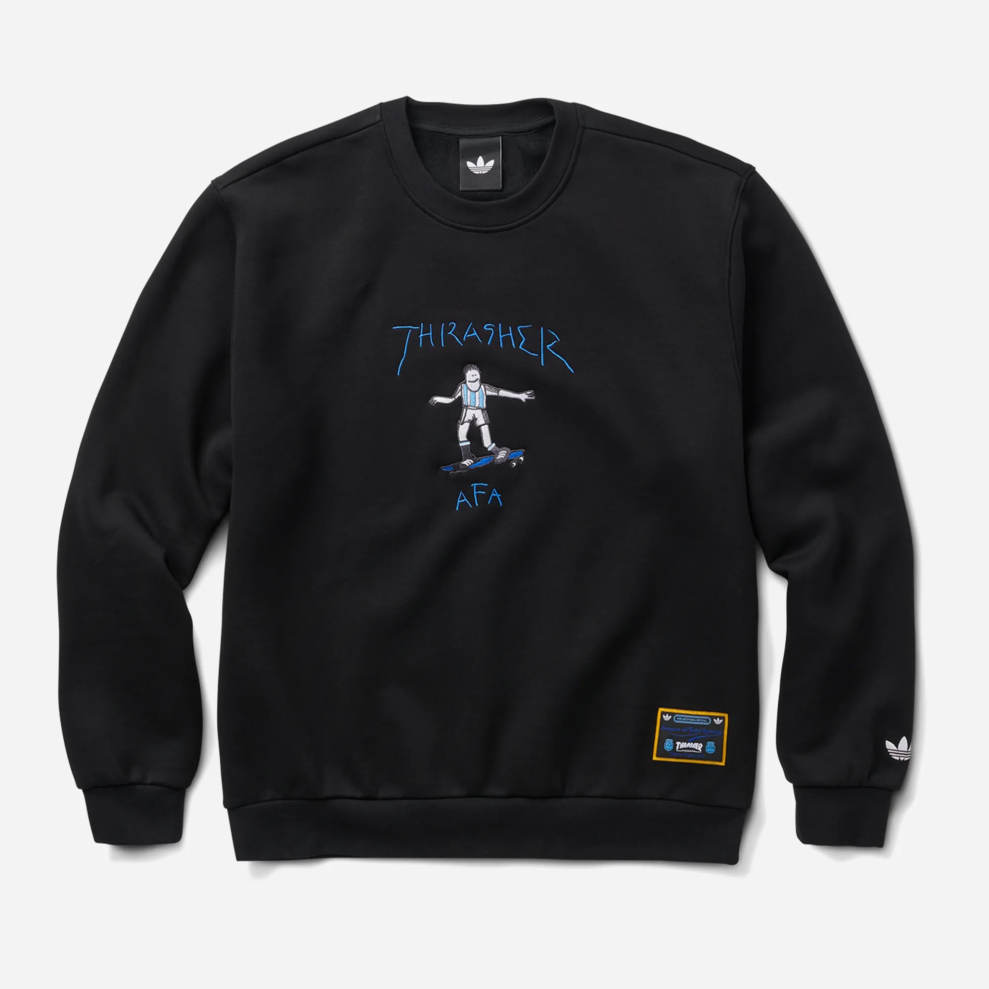 Adidas Thrasher AFA Gonz Crew Black | Premium Heavyweight Fleece