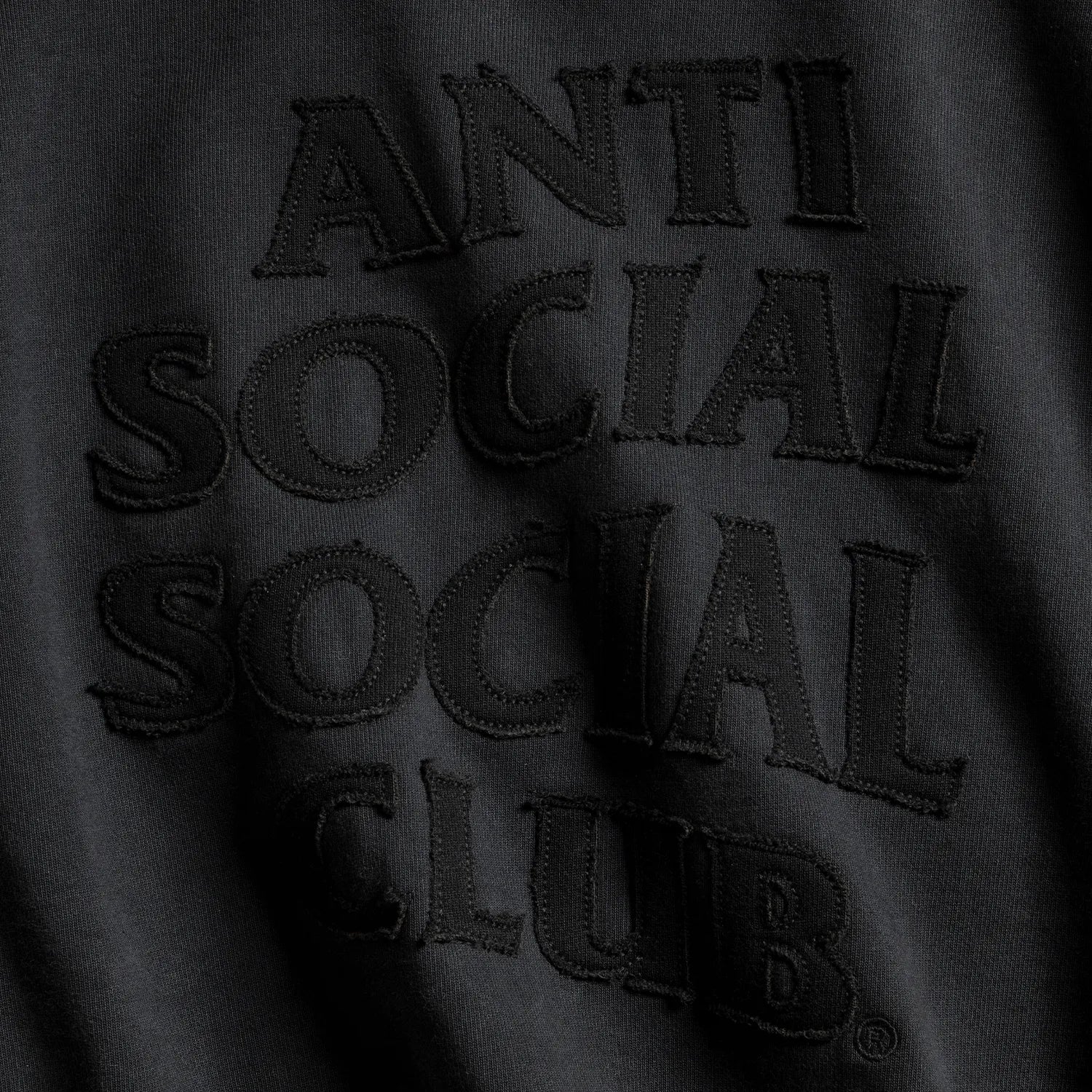 Hoodie Anti Social Social Club Toned Down Applique Faded Black