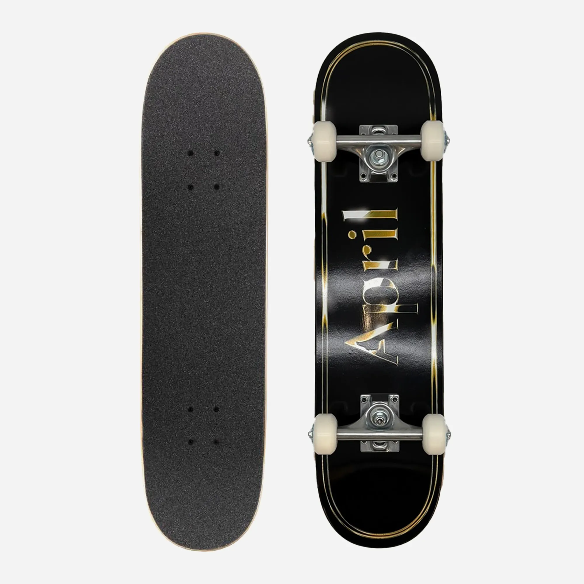Skateboard Complet April OG Logo Noir et Doré
