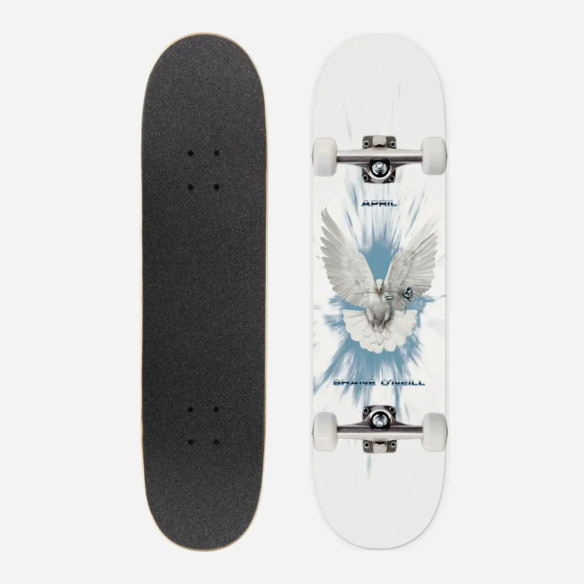 April Shane O'Neill OG Dove Complete Skateboard White