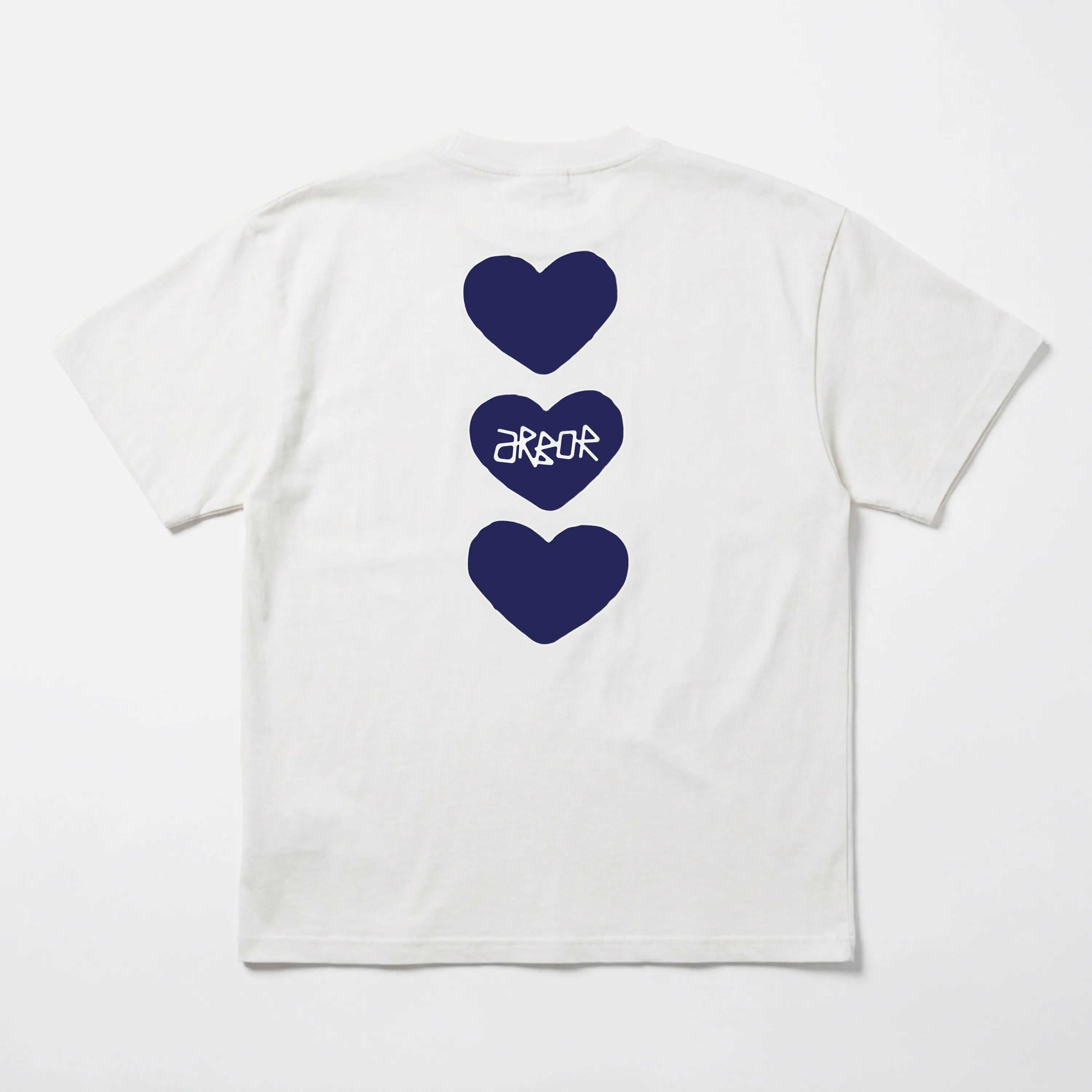 Arbor Antwerp Blue Triple Heart T-shirt White