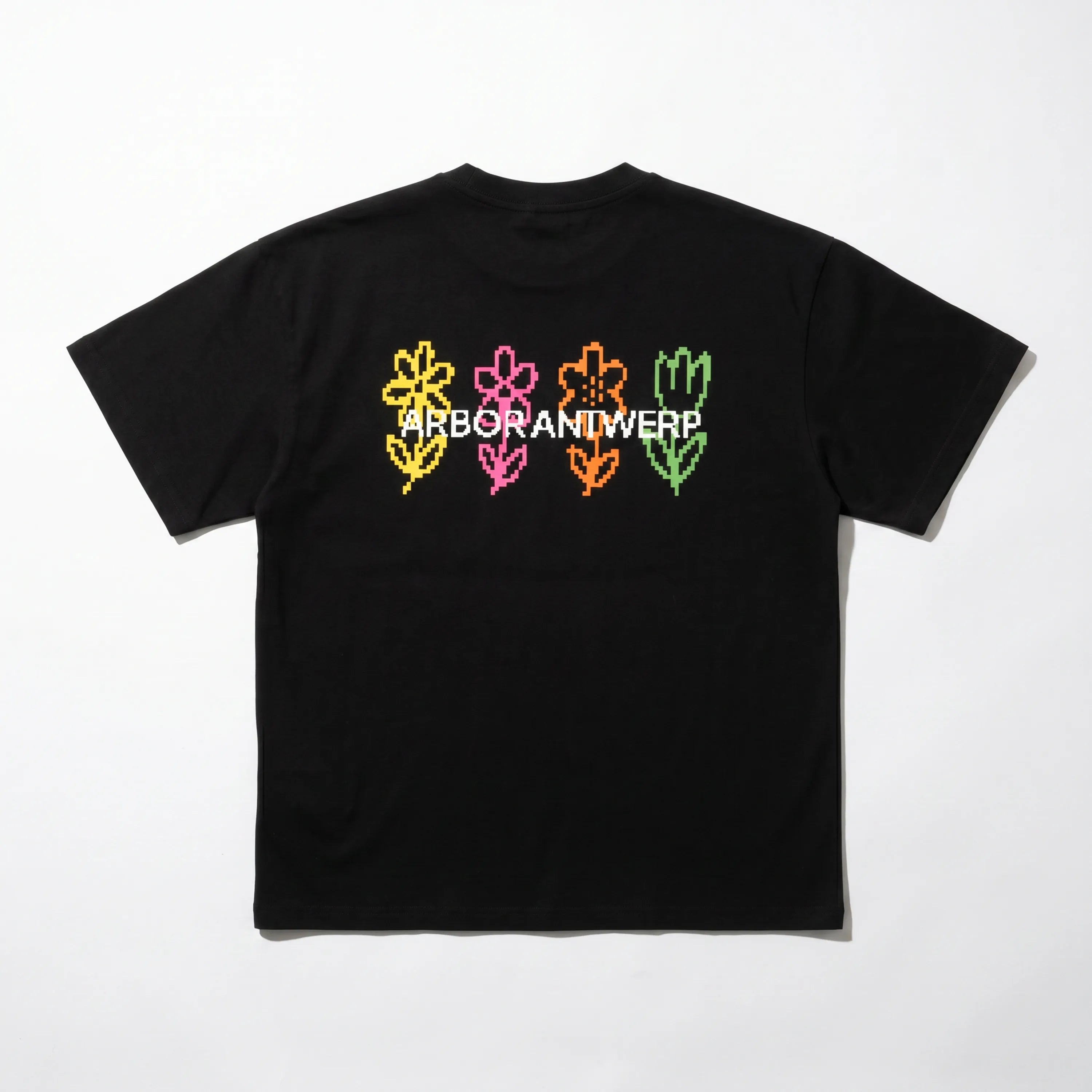 T-shirt Arbor Antwerp Pixel Flower Black