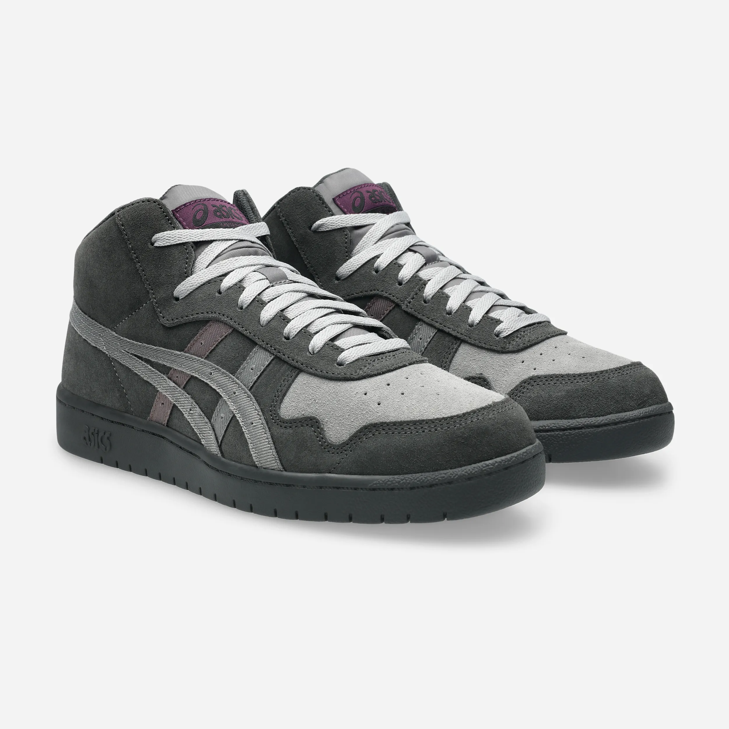 Sneakers de skate mi-montante Asics Japan Pro MT Late Nite Stars en daim gris.