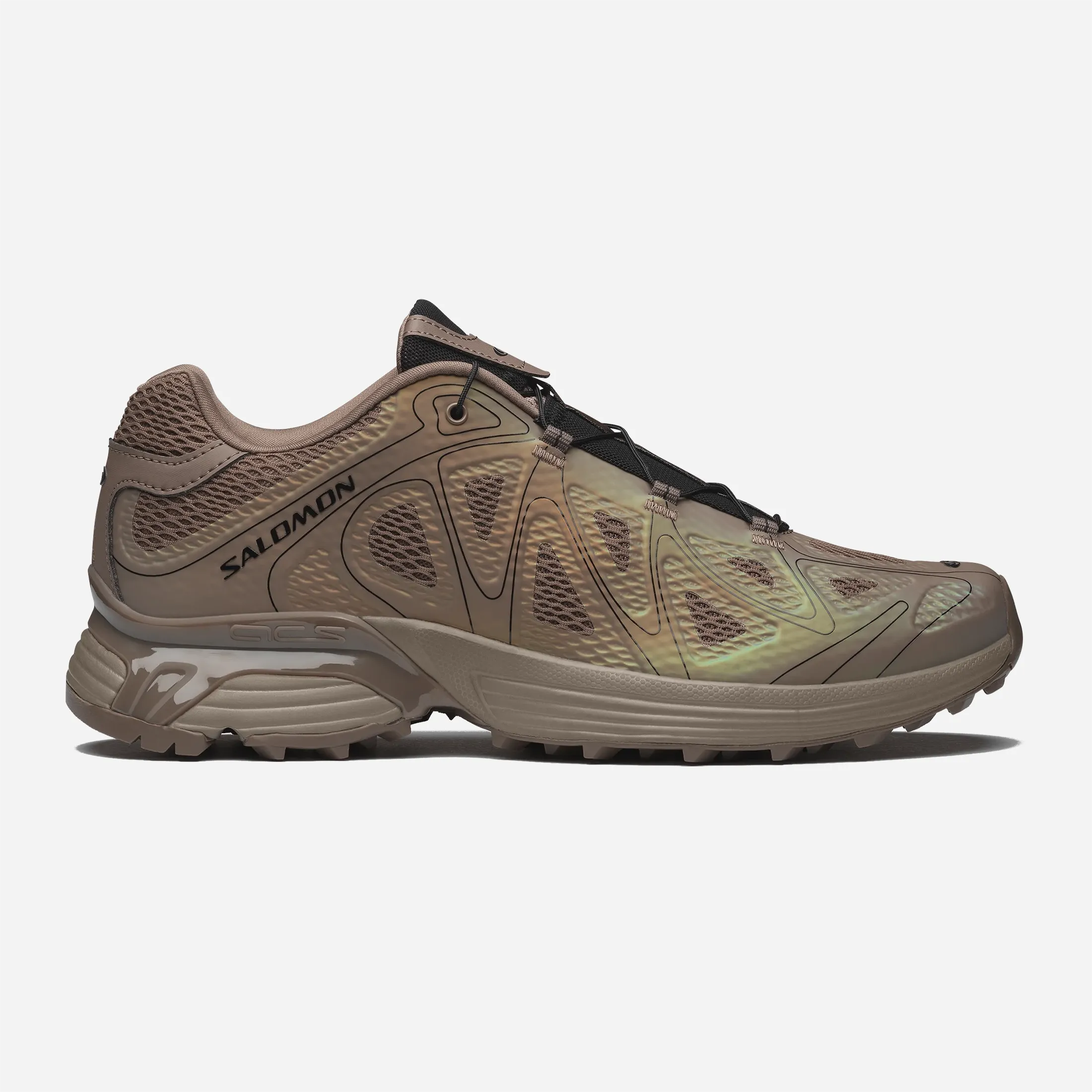 Salomon XT-Whisper Void Walnut Walnut Walnut, sneaker trail premium, vue de profil