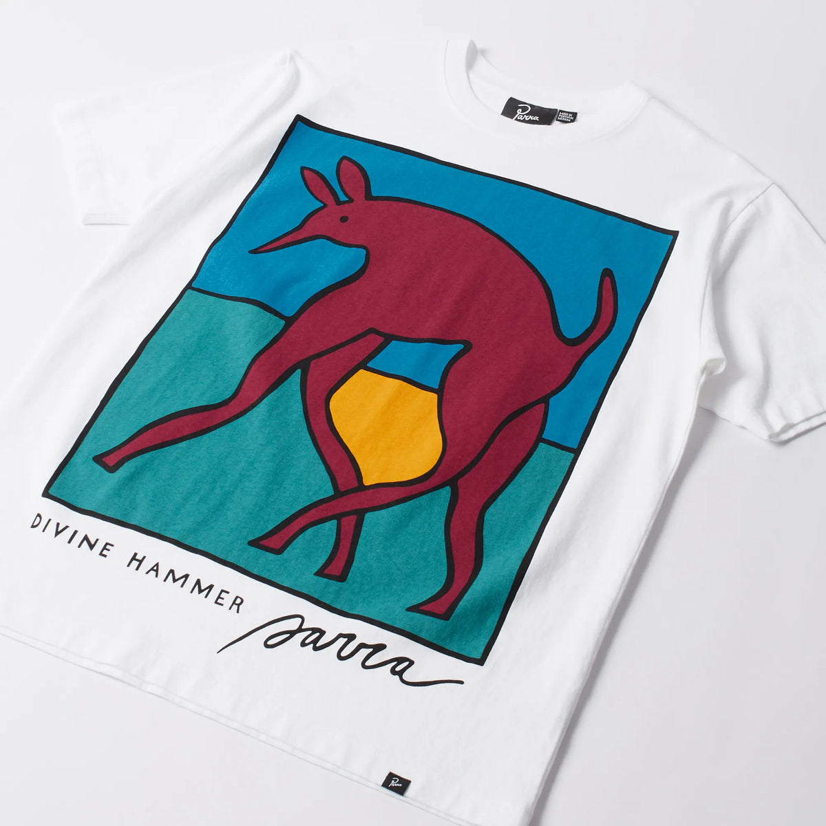 Parra Bear Dog Hammer White T-shirt
