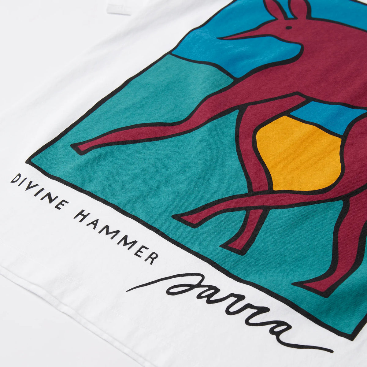 Parra Bear Dog Hammer White T-shirt
