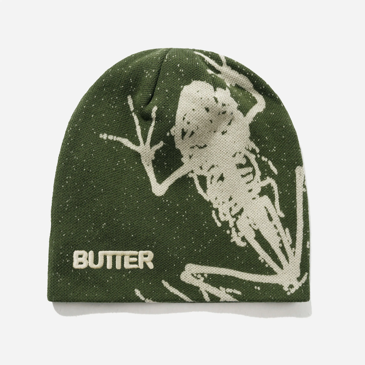  Bonnet court Butter Goods Amphibian Skully vert avec motif graphique et broderie directe