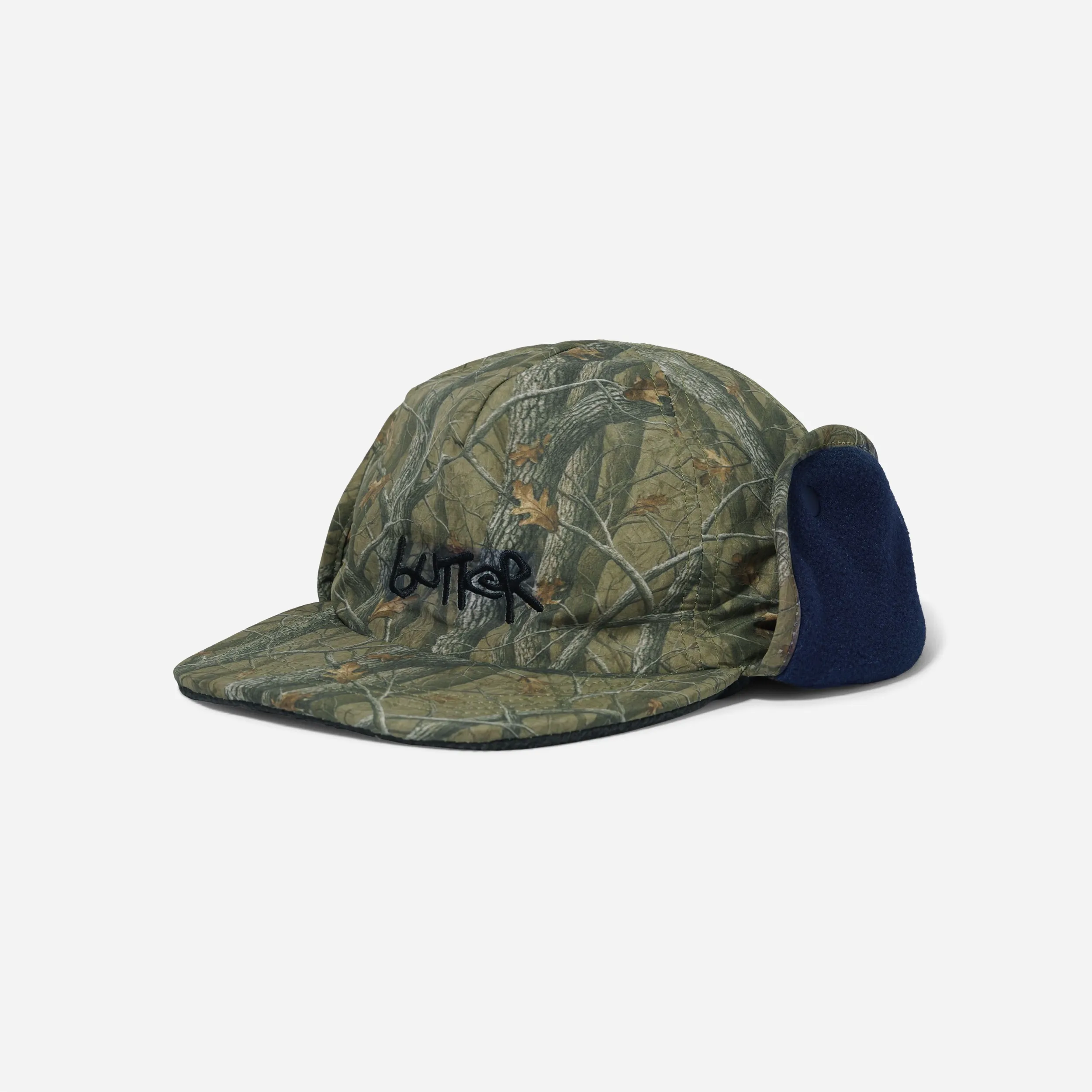 Casquette Trappeur Butter Goods Polartec Réversible Camo Navy
